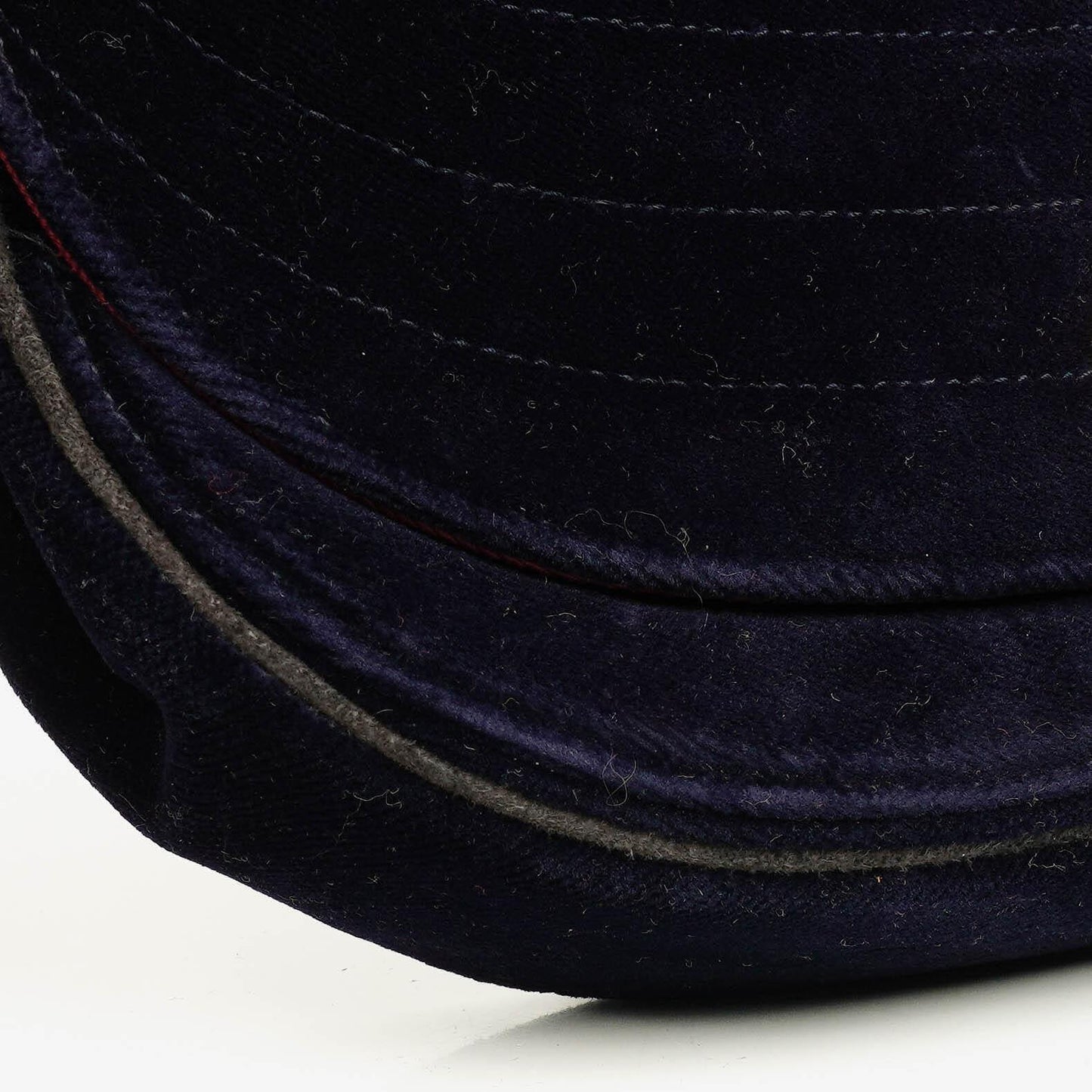 Chanel Small Half-Moon Navy Velvet Flap Bag