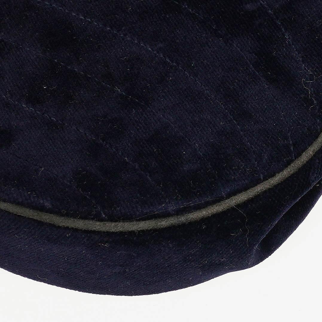 Chanel Small Half-Moon Navy Velvet Flap Bag