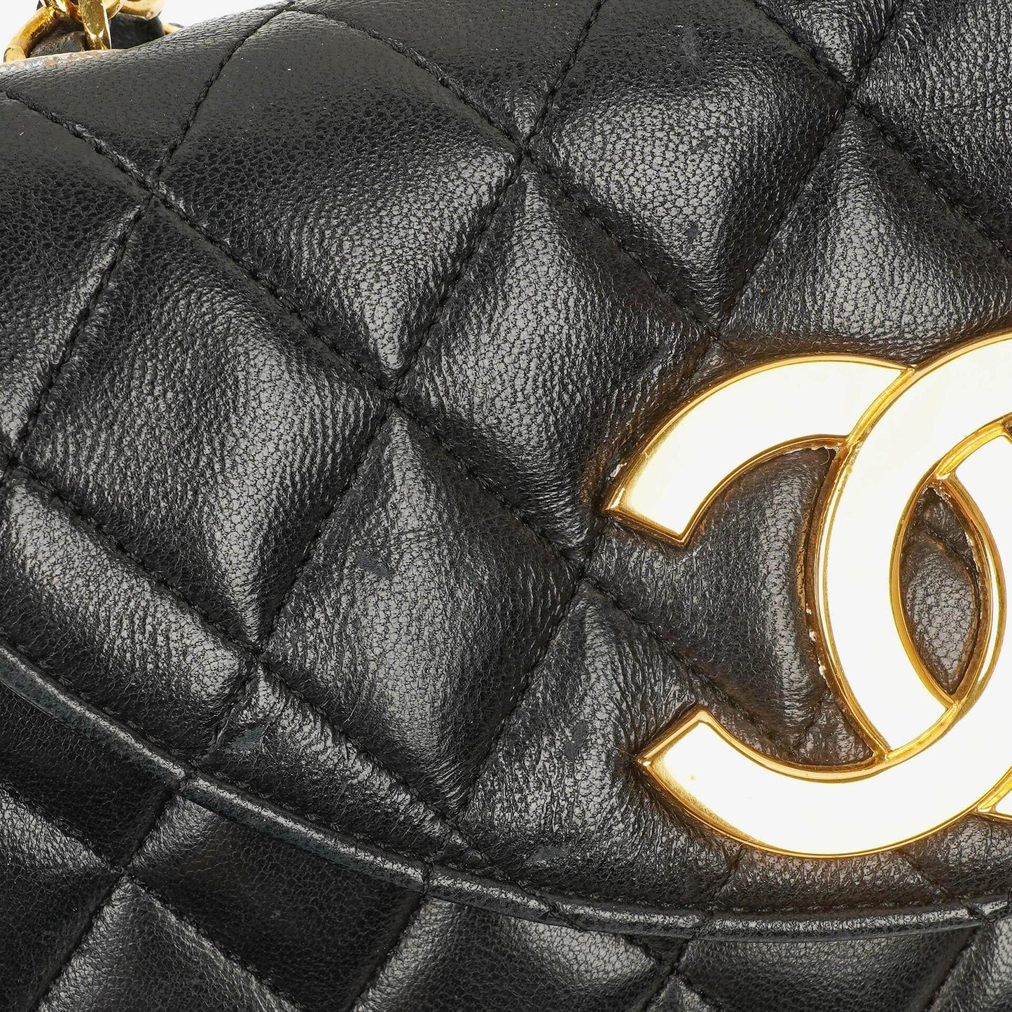 Chanel Maxi CC Logo Black Quilted Lambskin Small Single Flap Bag