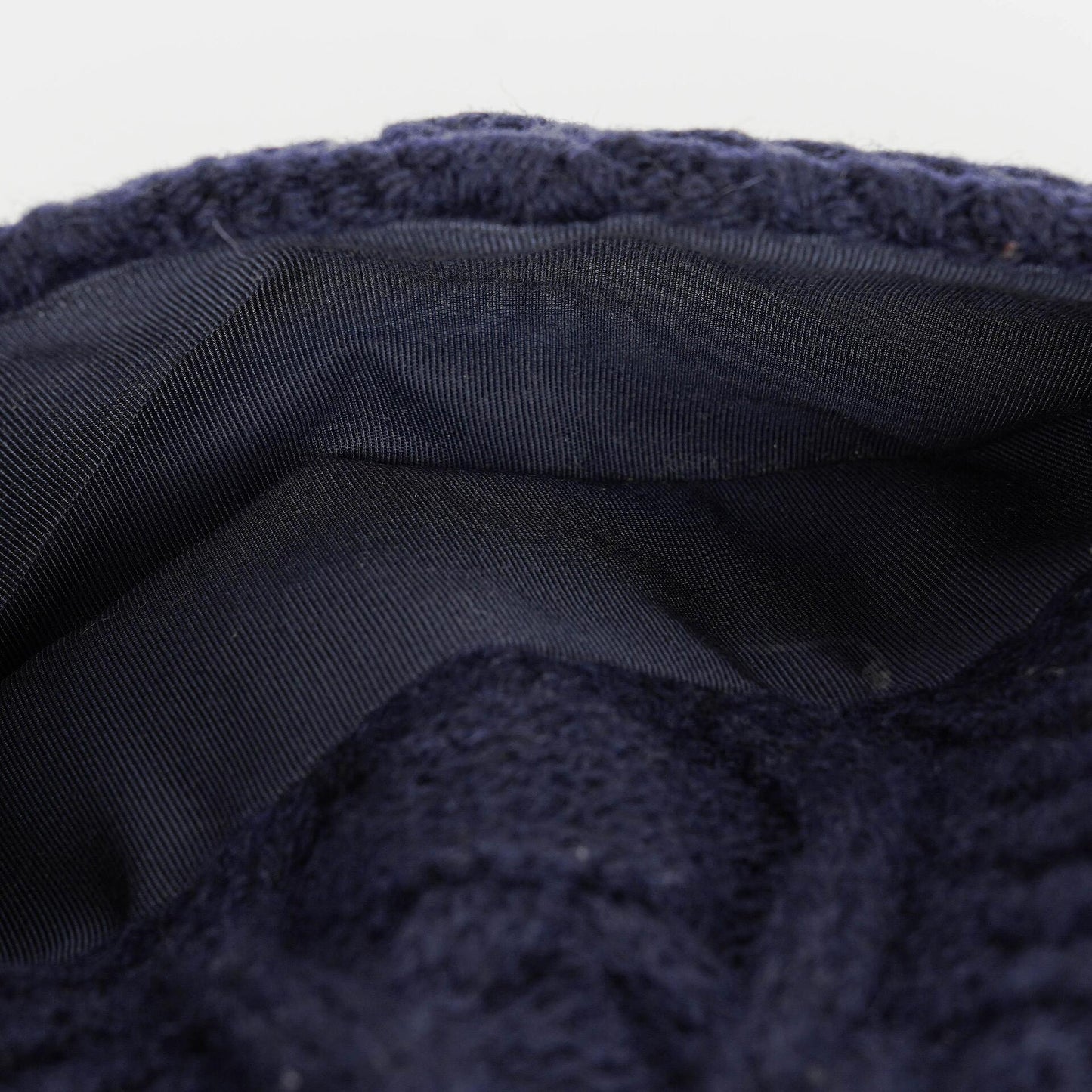 Chanel Small Navy Paris-Hamburg Cable Knit Fabric With Calfskin Flap Bag