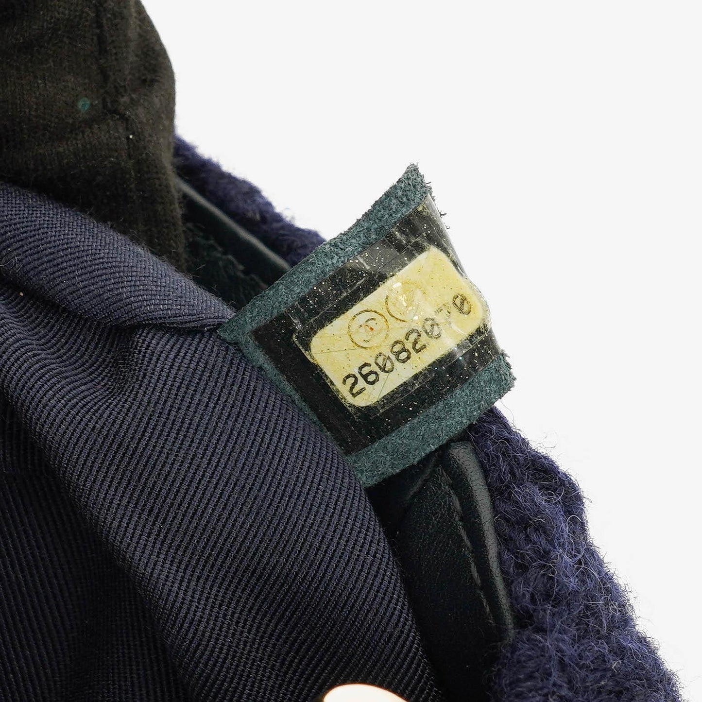 Chanel Small Navy Paris-Hamburg Cable Knit Fabric With Calfskin Flap Bag
