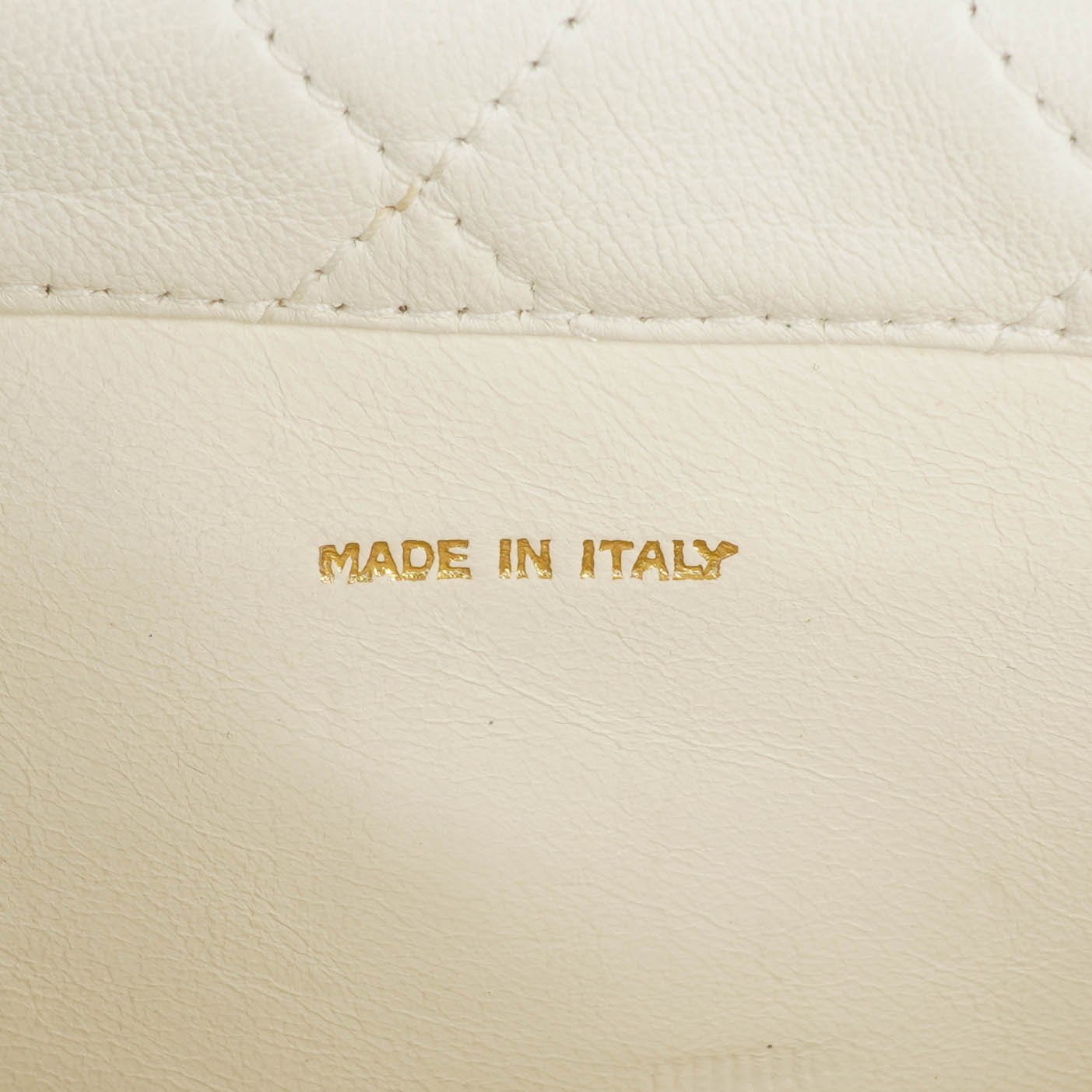 Chanel Small Tassel Flap Bag White Quilted Lambskin Bag