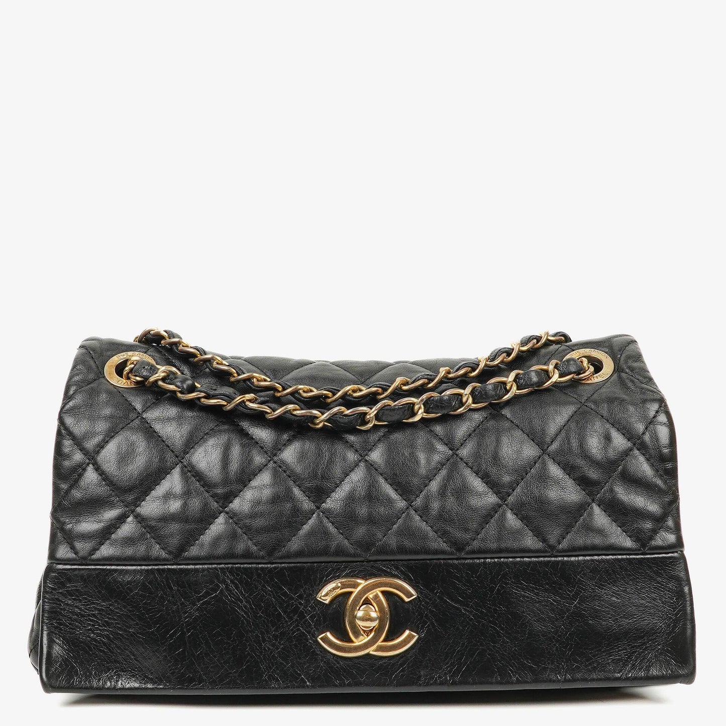 Chanel Soft Elegance Black Calfskin Quilted Flap Bag