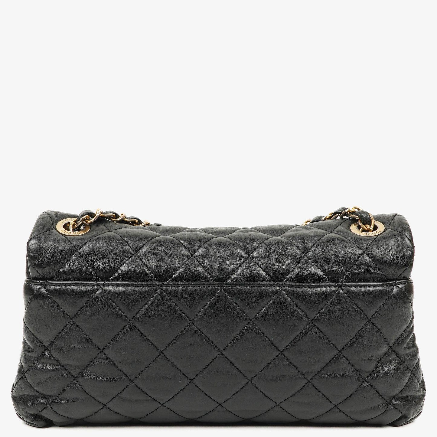 Chanel Soft Elegance Black Calfskin Quilted Flap Bag