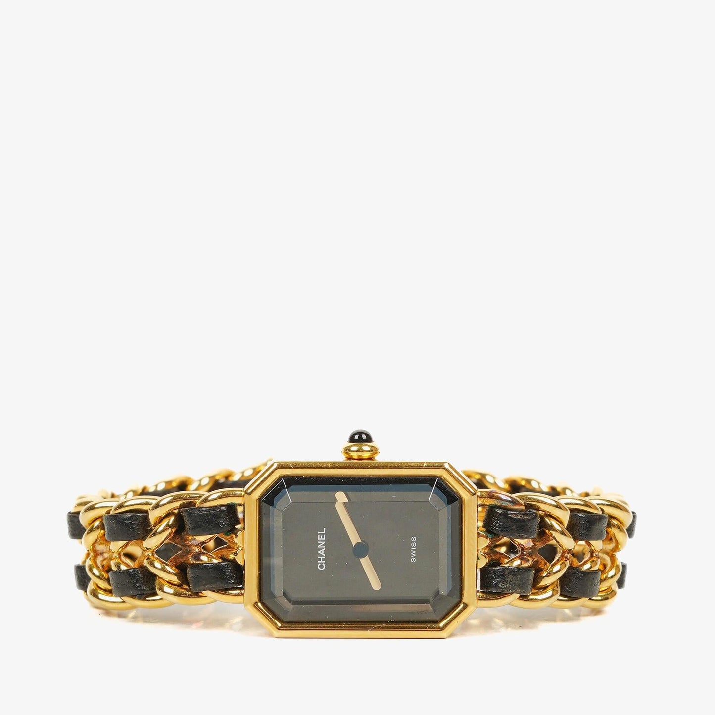 Chanel Stainless Steel Lambskin 20mm Chain Premiere Quartz Watch Gold M