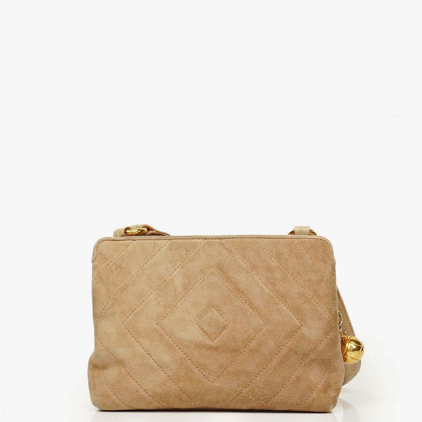 Chanel Suede Chevron Quilted Tassel Camera Bag