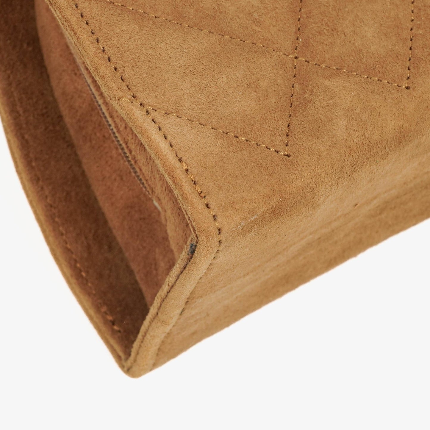 Chanel Suede Half Moon Brown Shoulder Bag