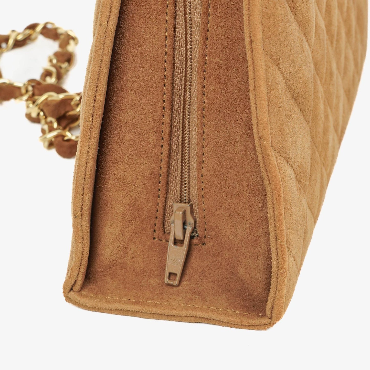 Chanel Suede Half Moon Brown Shoulder Bag