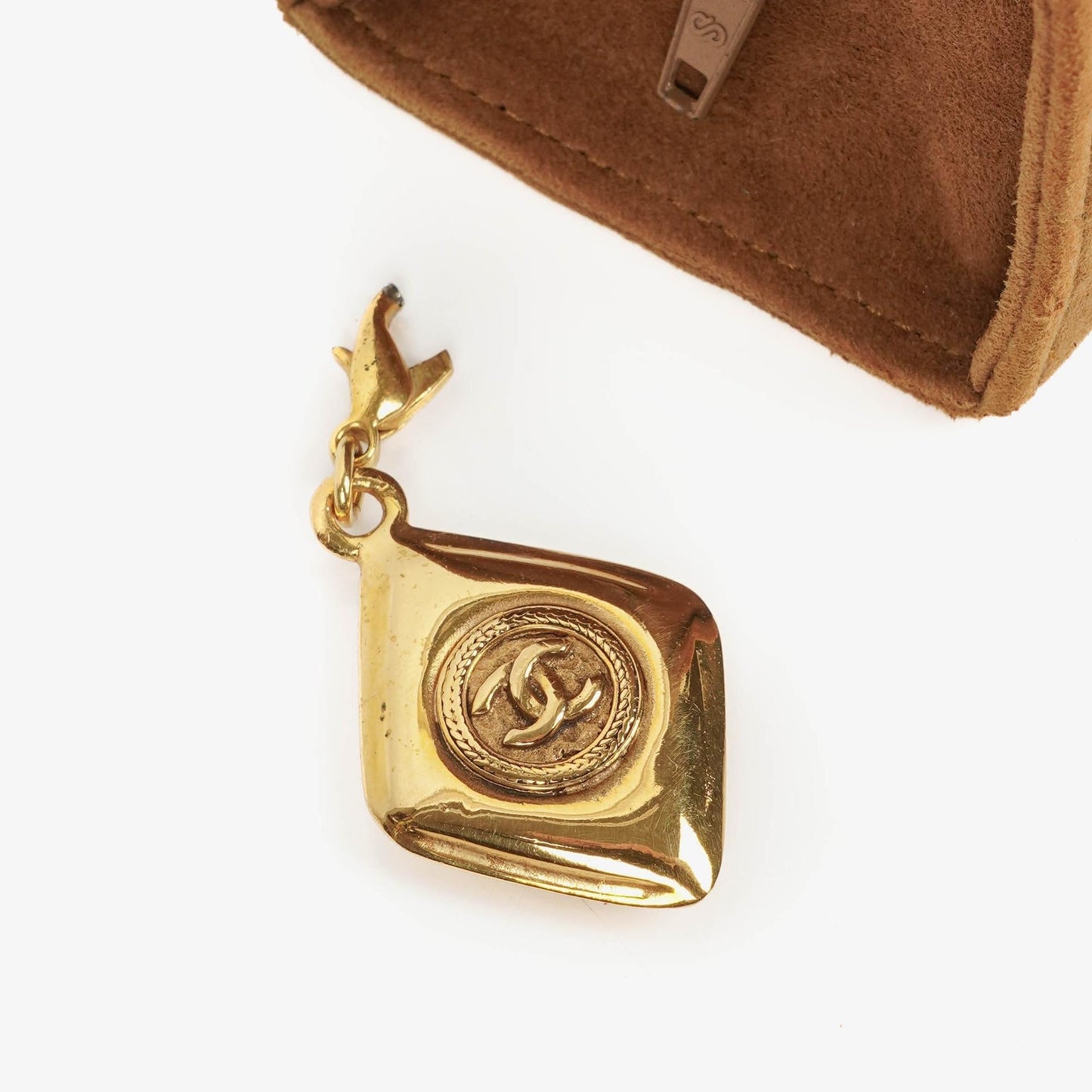 Chanel Suede Half Moon Brown Shoulder Bag