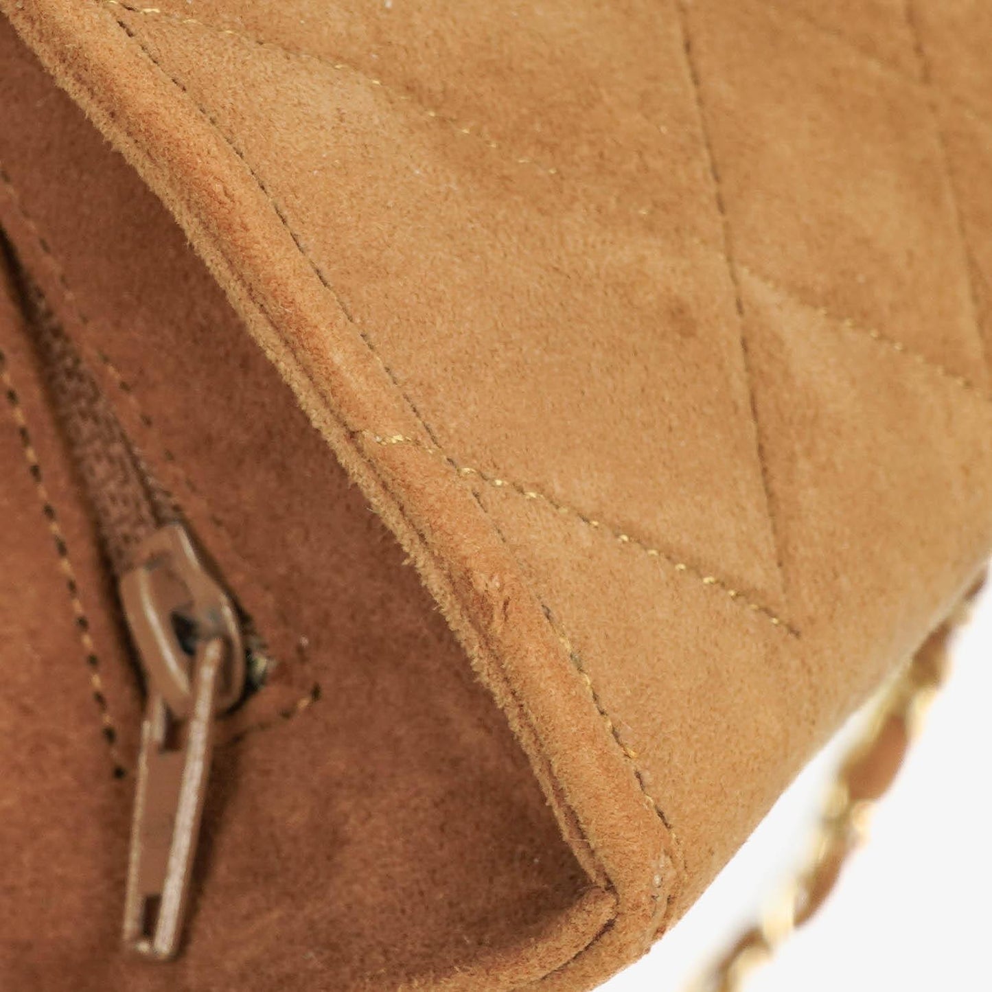 Chanel Suede Half Moon Brown Shoulder Bag