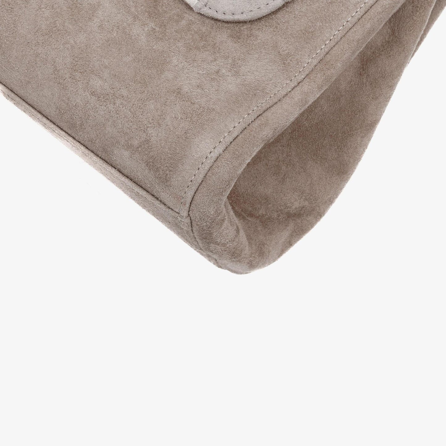 Chanel Beige Suede Patchwork Accordion Mademoiselle Flap