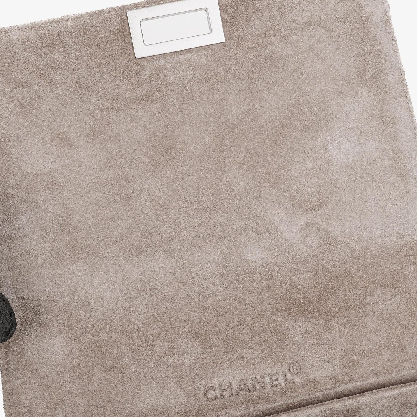 Chanel Beige Suede Patchwork Accordion Mademoiselle Flap