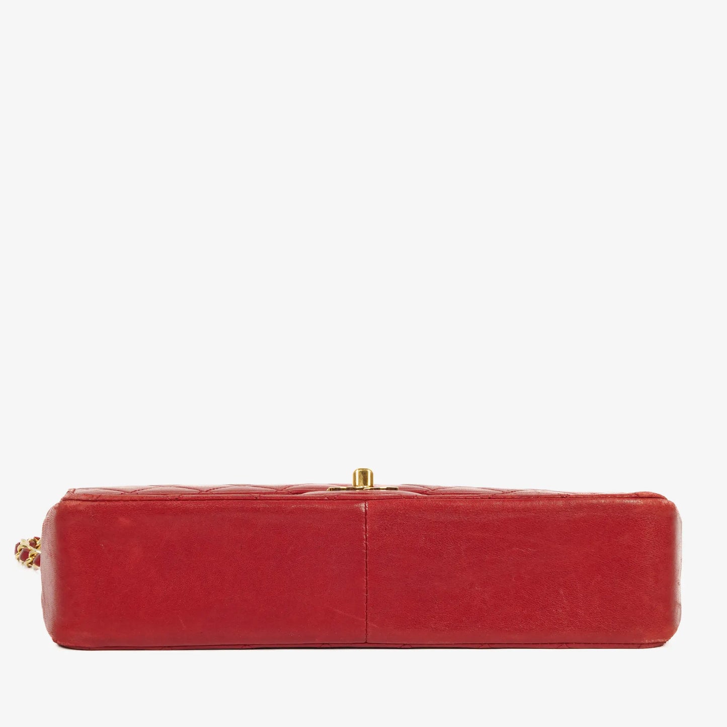 Chanel Timeless Classic Double Flap Bag Red Quilted Lambskin 24K Gold-Plated Hardware
