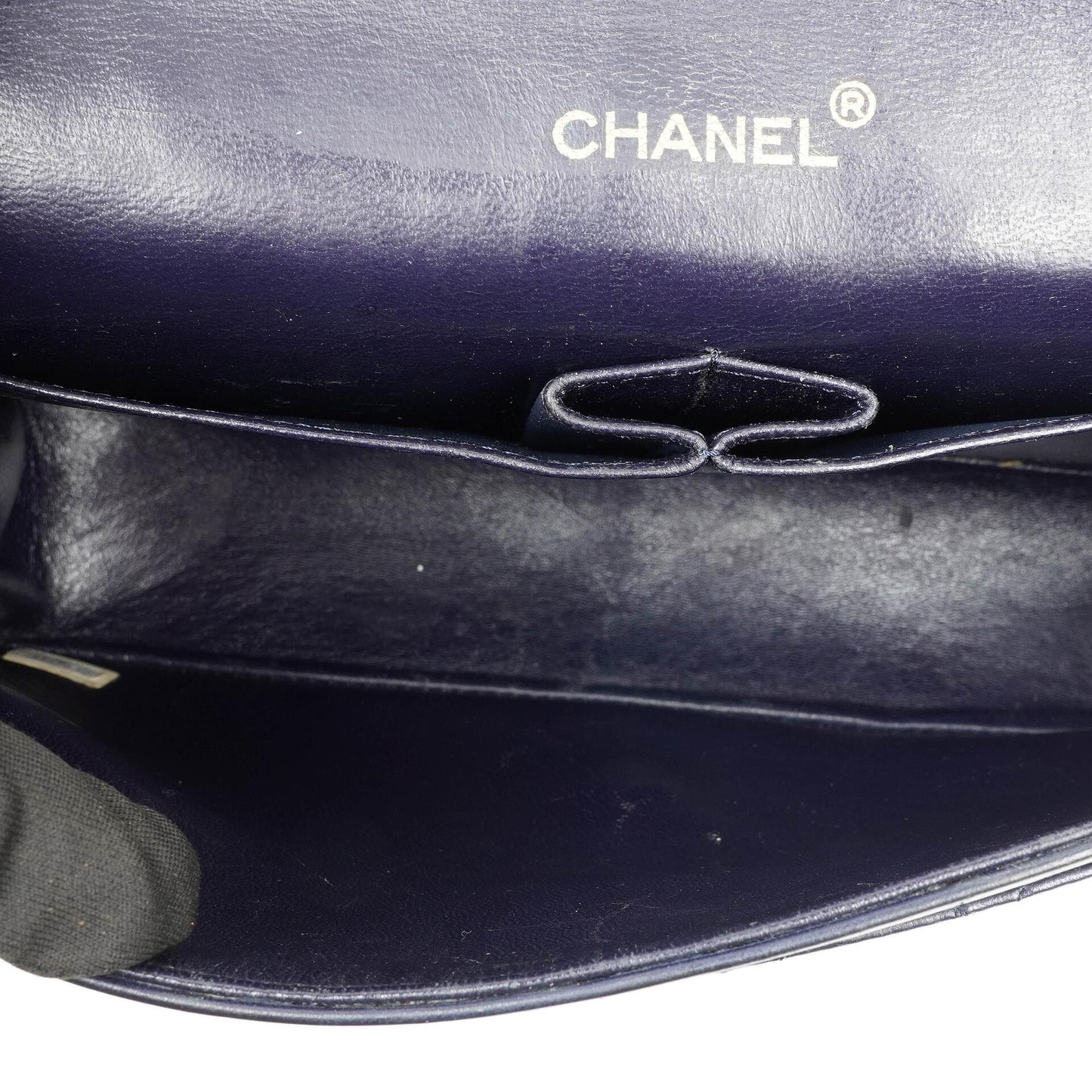 Chanel Timeless Classic Double Flap Navy Quilted Lambskin 24k Gold Plated Hardware
