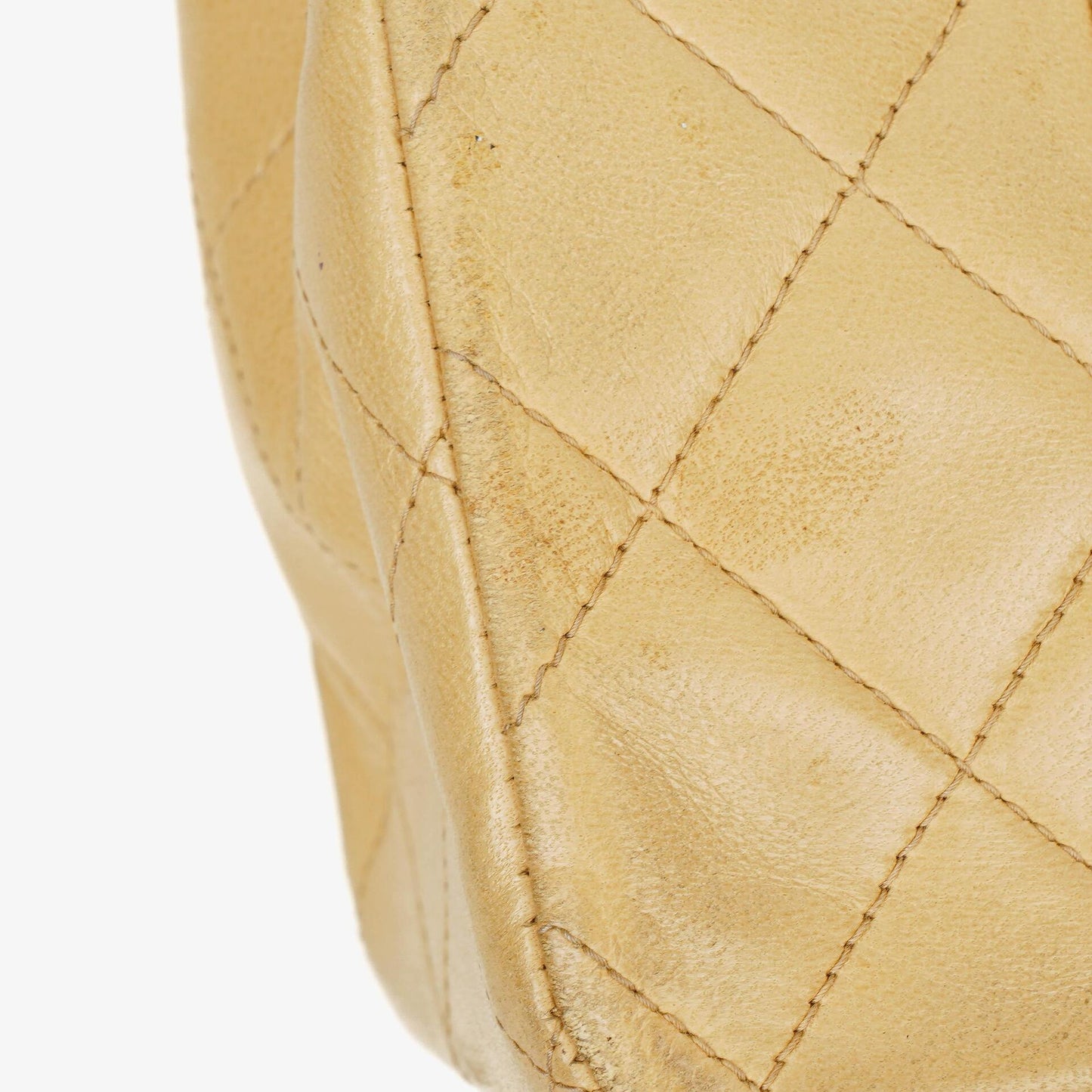 Chanel Timeless Classic Medium Double Flap Bag In Beige Quilted Lambskin And 24K Gold-Plated Hardware