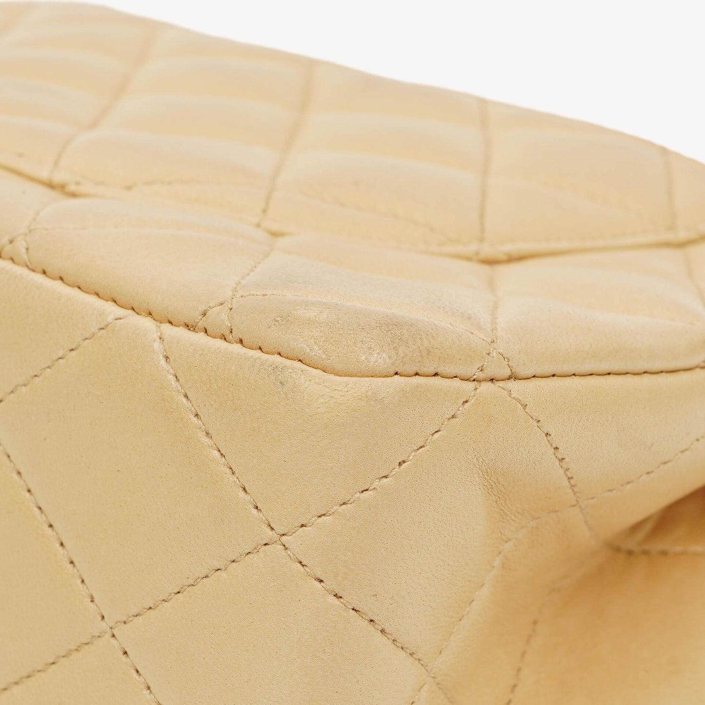 Chanel Timeless Classic Small Double Flap Bag In Beige Quilted Lambskin And 24K Gold-Plated Hardware