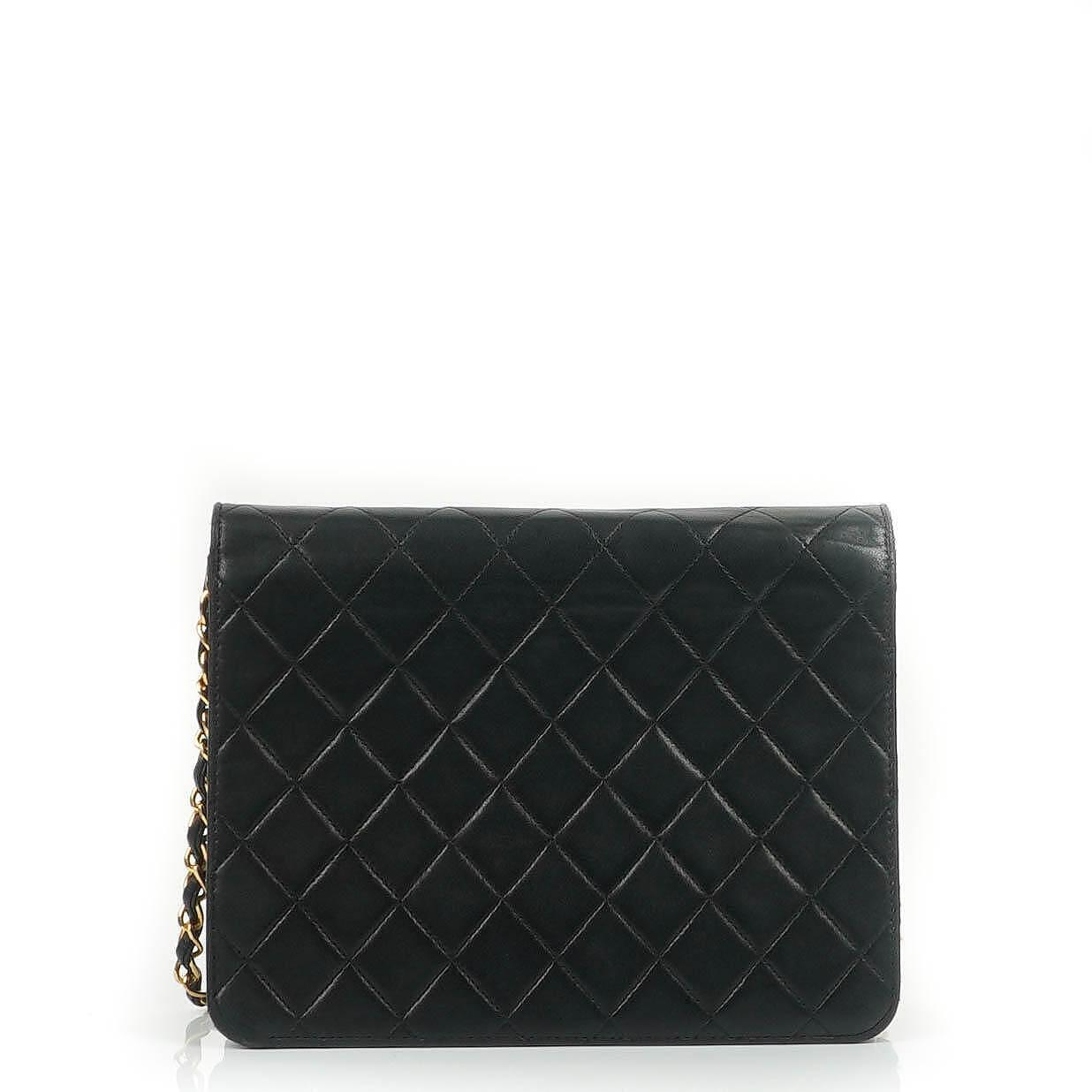 Chanel Timeless Classic Small Flap Bag In Black Quilted Lambskin And 24K Gold-Plated Hardware