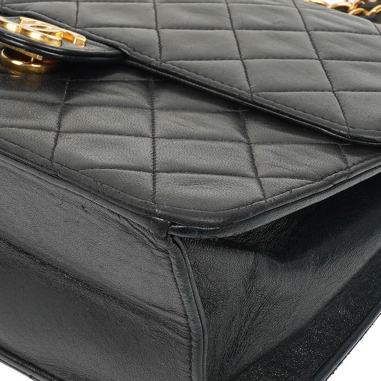 Chanel Timeless Classic Small Flap Bag In Black Quilted Lambskin And 24K Gold-Plated Hardware