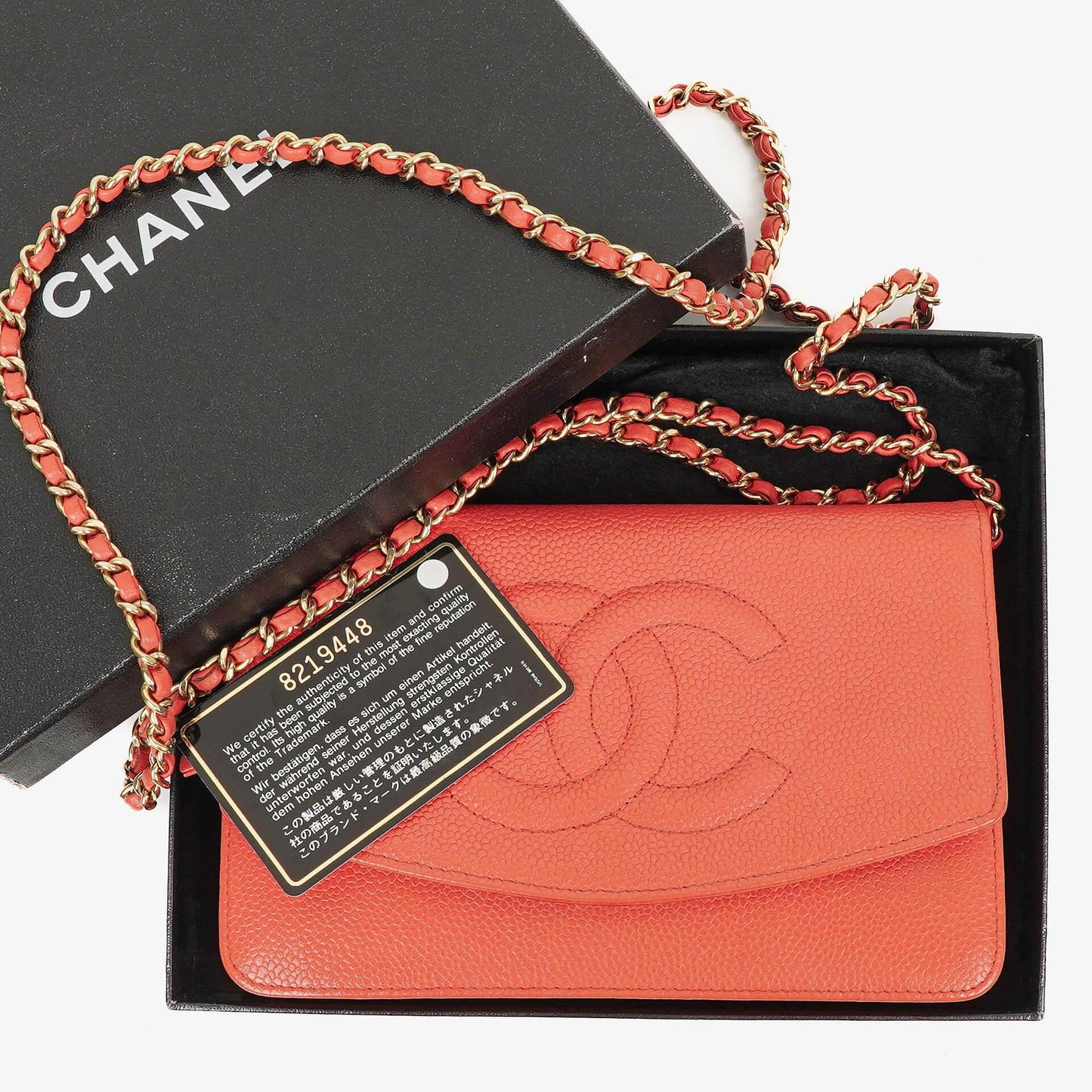 Chanel Timeless Wallet on Chain WOC In Caviar Leather