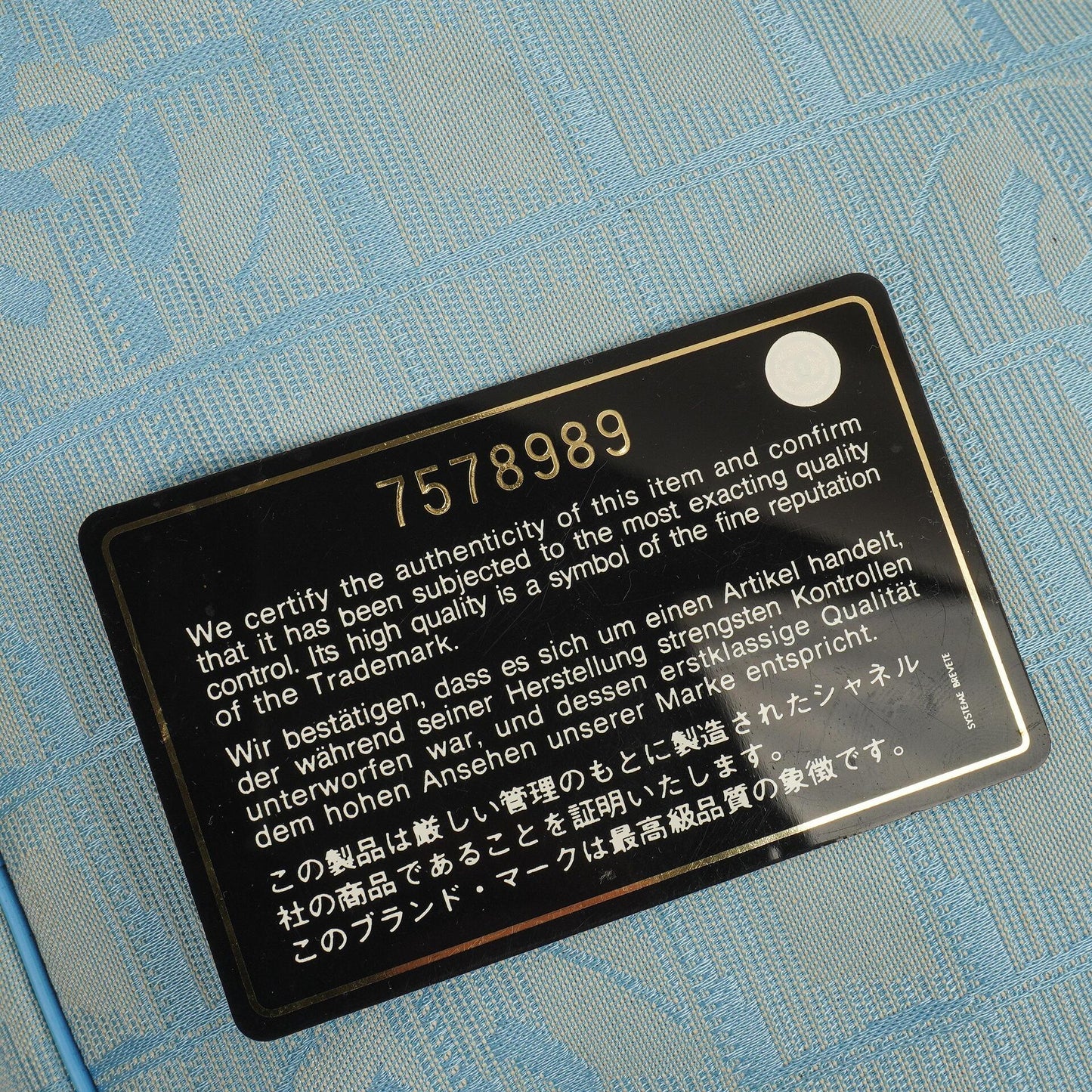 Chanel Travel Line Light Blue Nylon CC Logo Bag