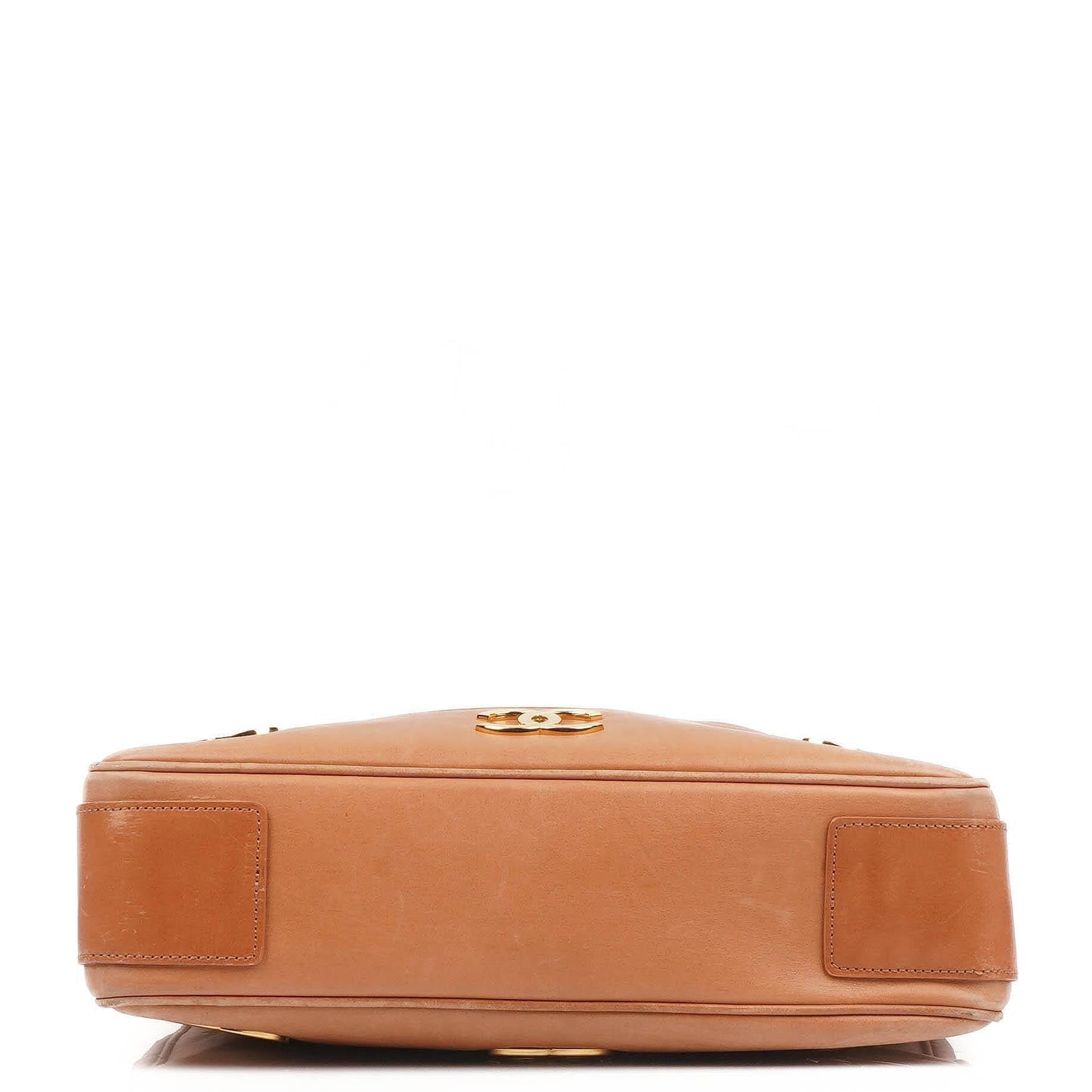 Chanel Triple CC Brown Leather Shopping Tote