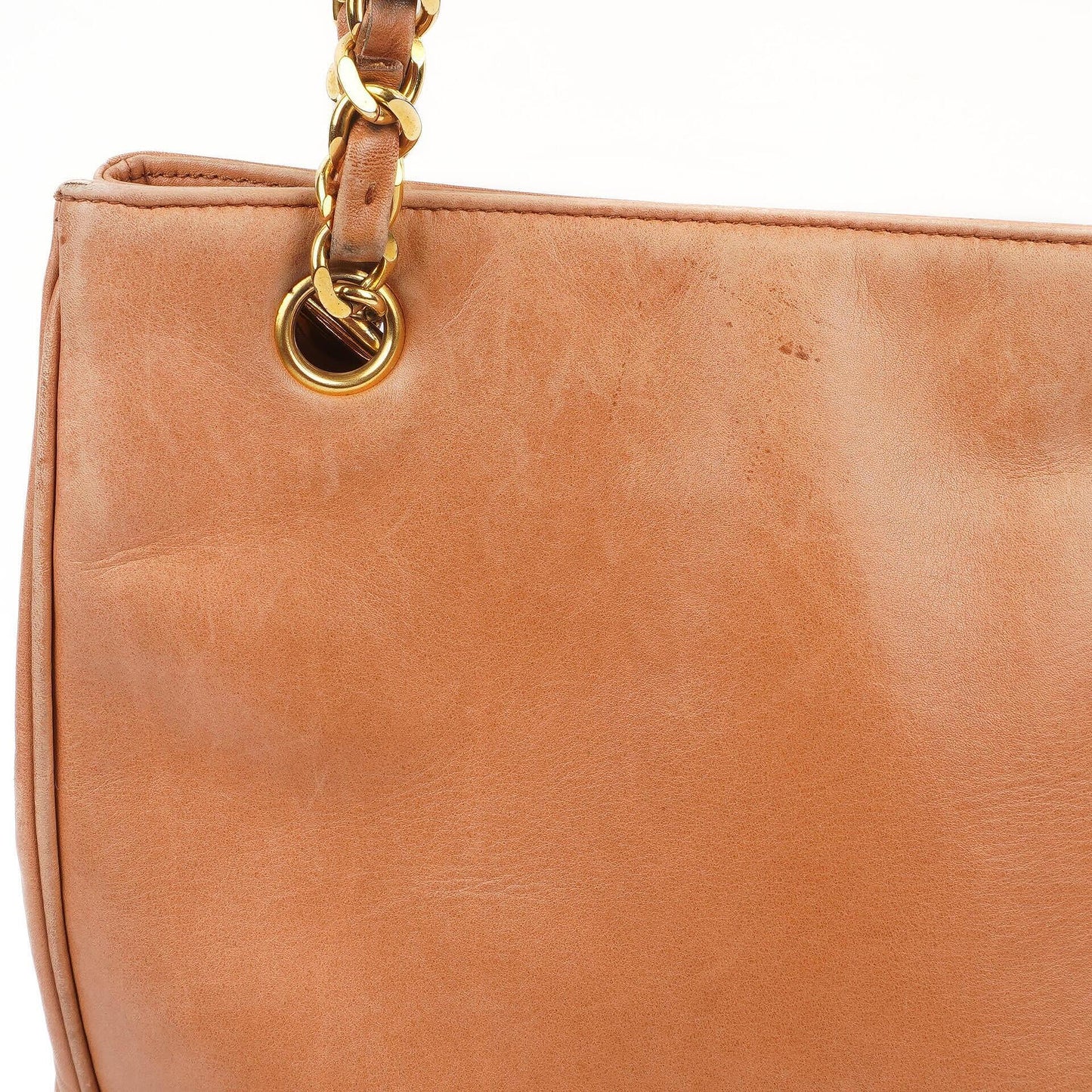 Chanel Triple CC Brown Leather Shopping Tote
