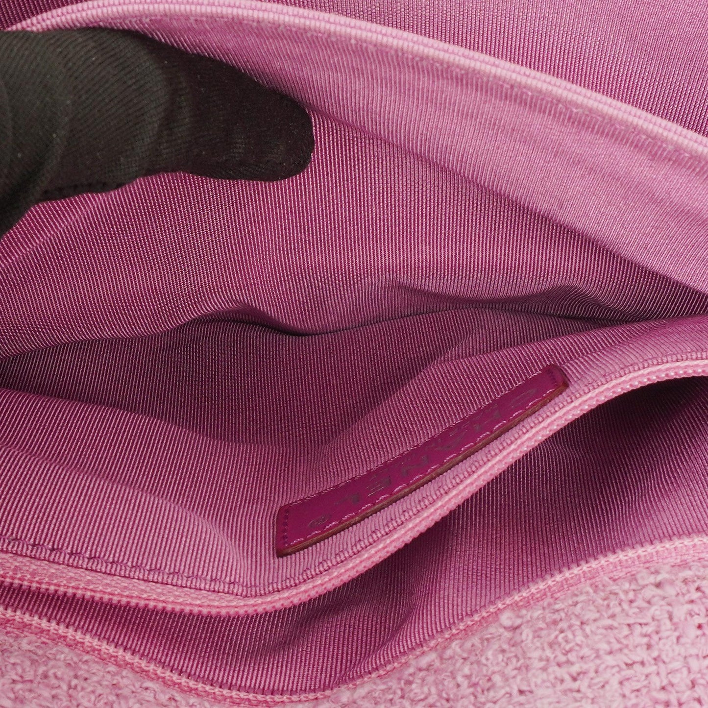 Chanel Tweed Medium Two-Toned Pink Shoulder Flap Bag