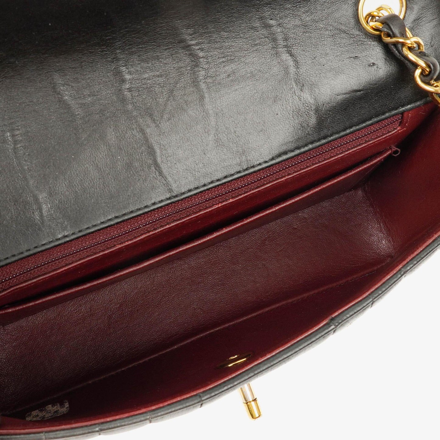 Chanel Vertical Black Quilted Lamabskin Medium Flap Bag 24K Gold-Plated Hardware