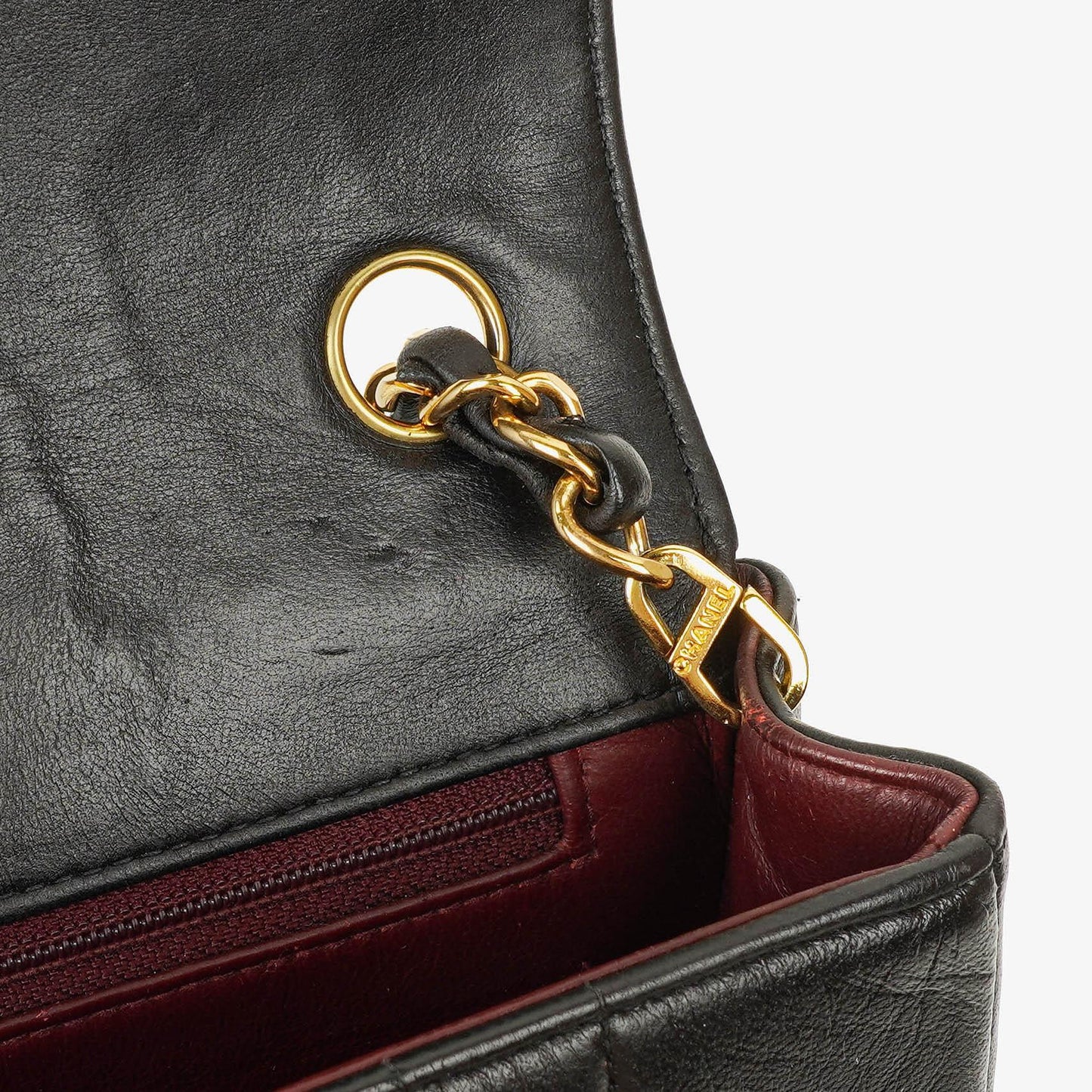 Chanel Vertical Black Quilted Lamabskin Medium Flap Bag 24K Gold-Plated Hardware