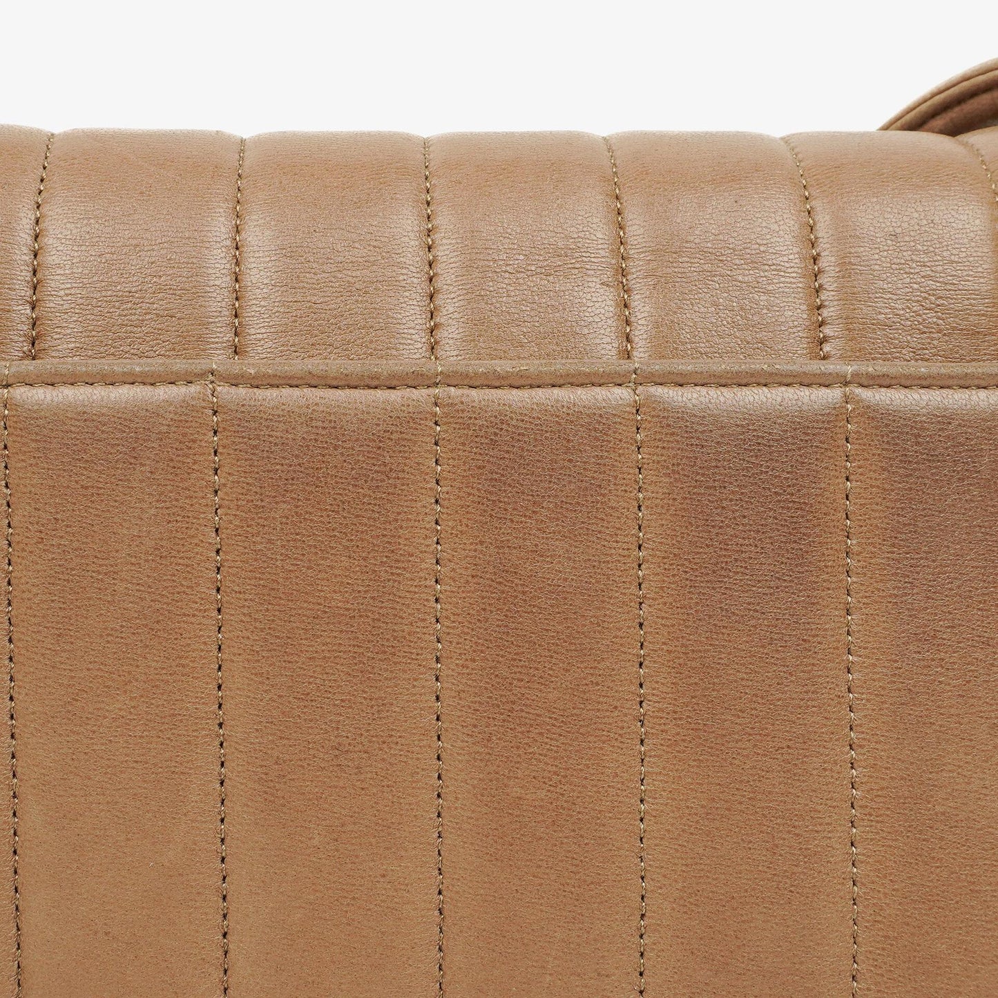 Chanel Vertical Quilted Lambskin Single Flap Diana Bag With 24K Gold-Plated Hardware