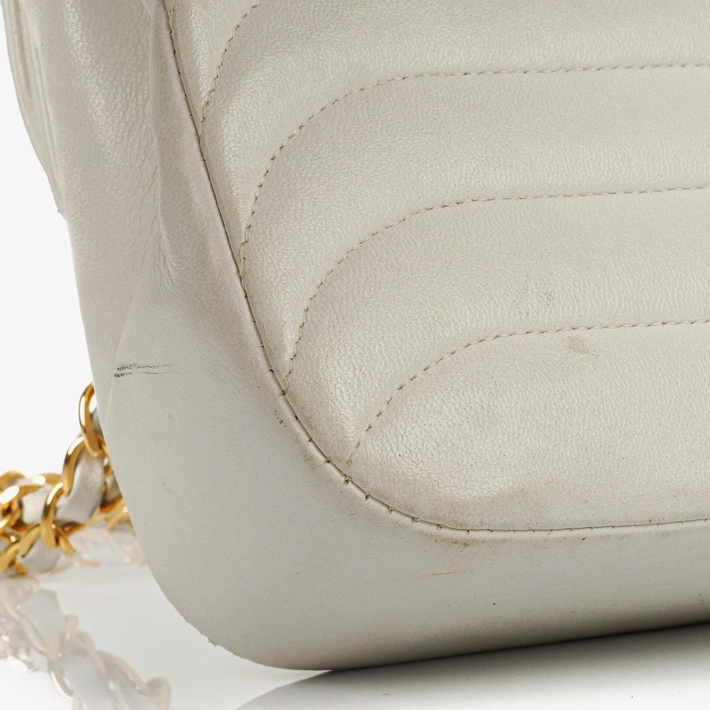 Chanel White Horizontal Quilted Small Double Flap Bag With 24K Gold-Plated Hardware