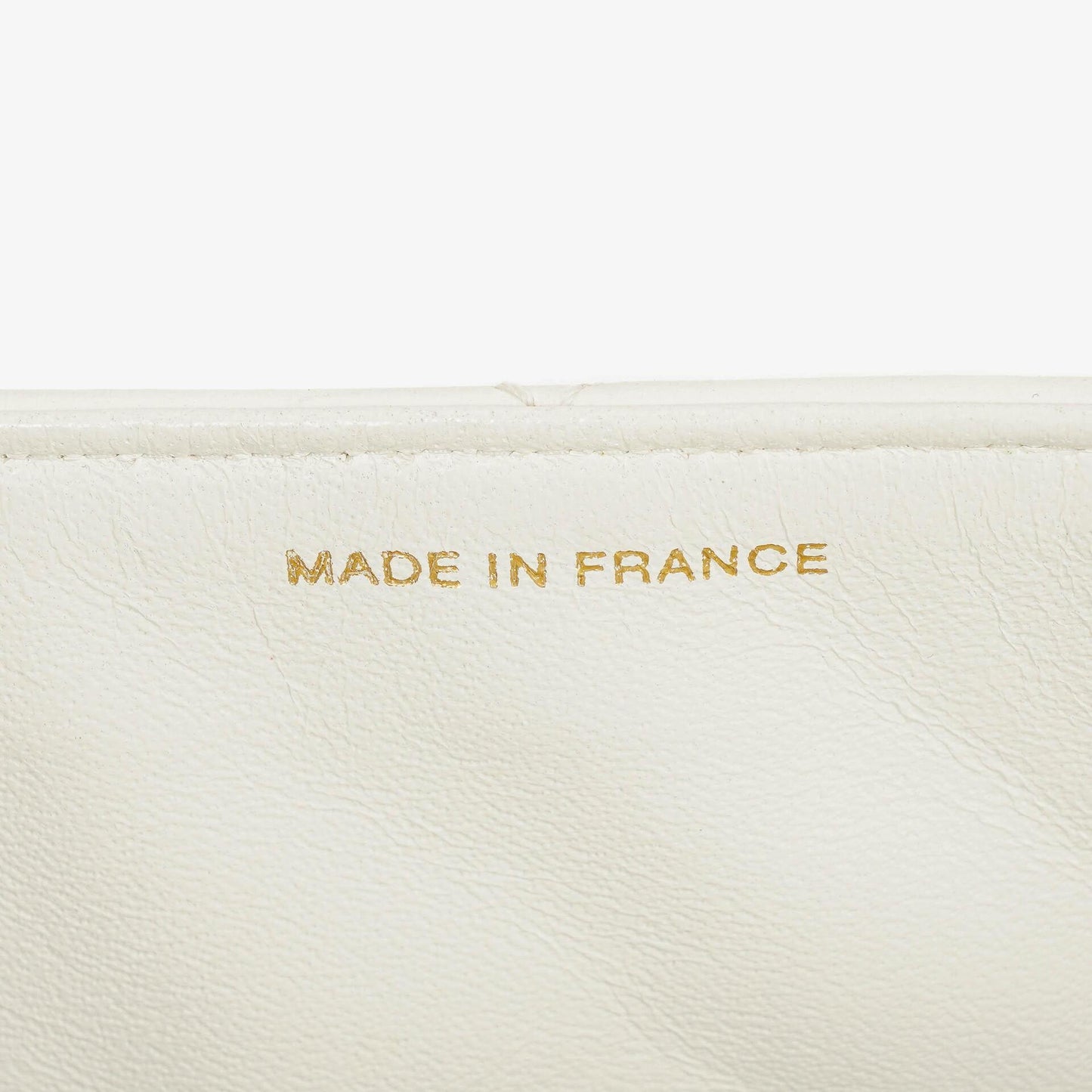 Chanel White Quilted Lambskin Plastic Hardware Shouder Bag