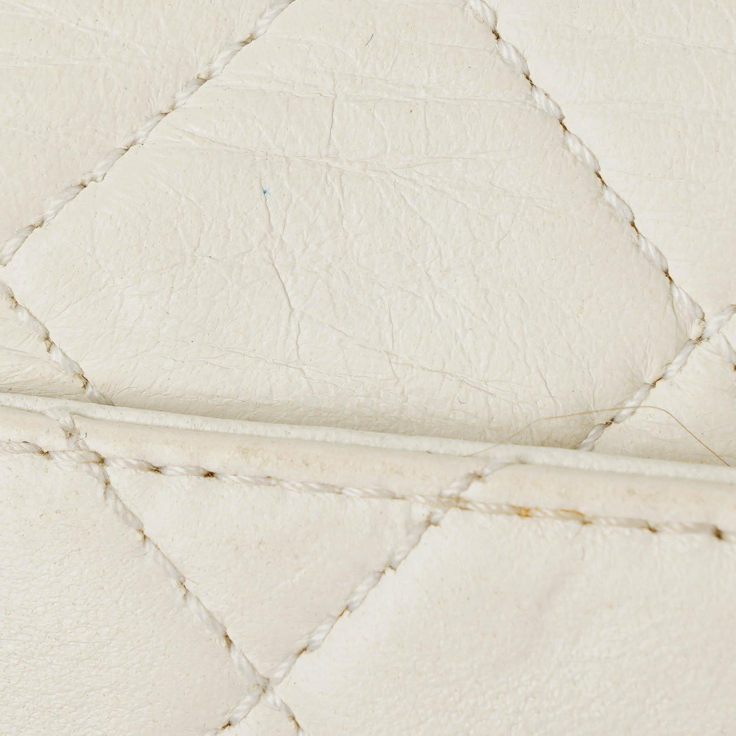 Chanel White Quilted Lambskin Plastic Hardware Shouder Bag