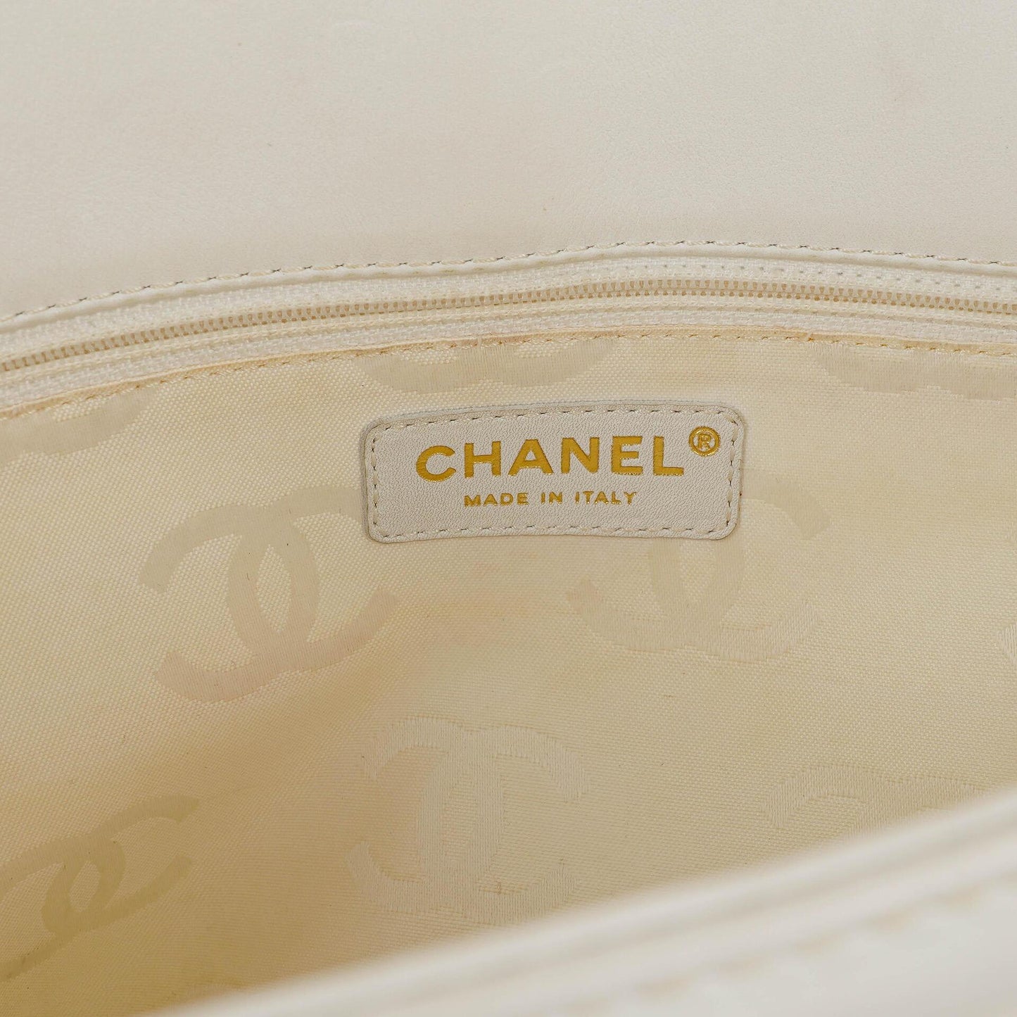 Chanel Wild Stitch Beige Surpique Tote Bag