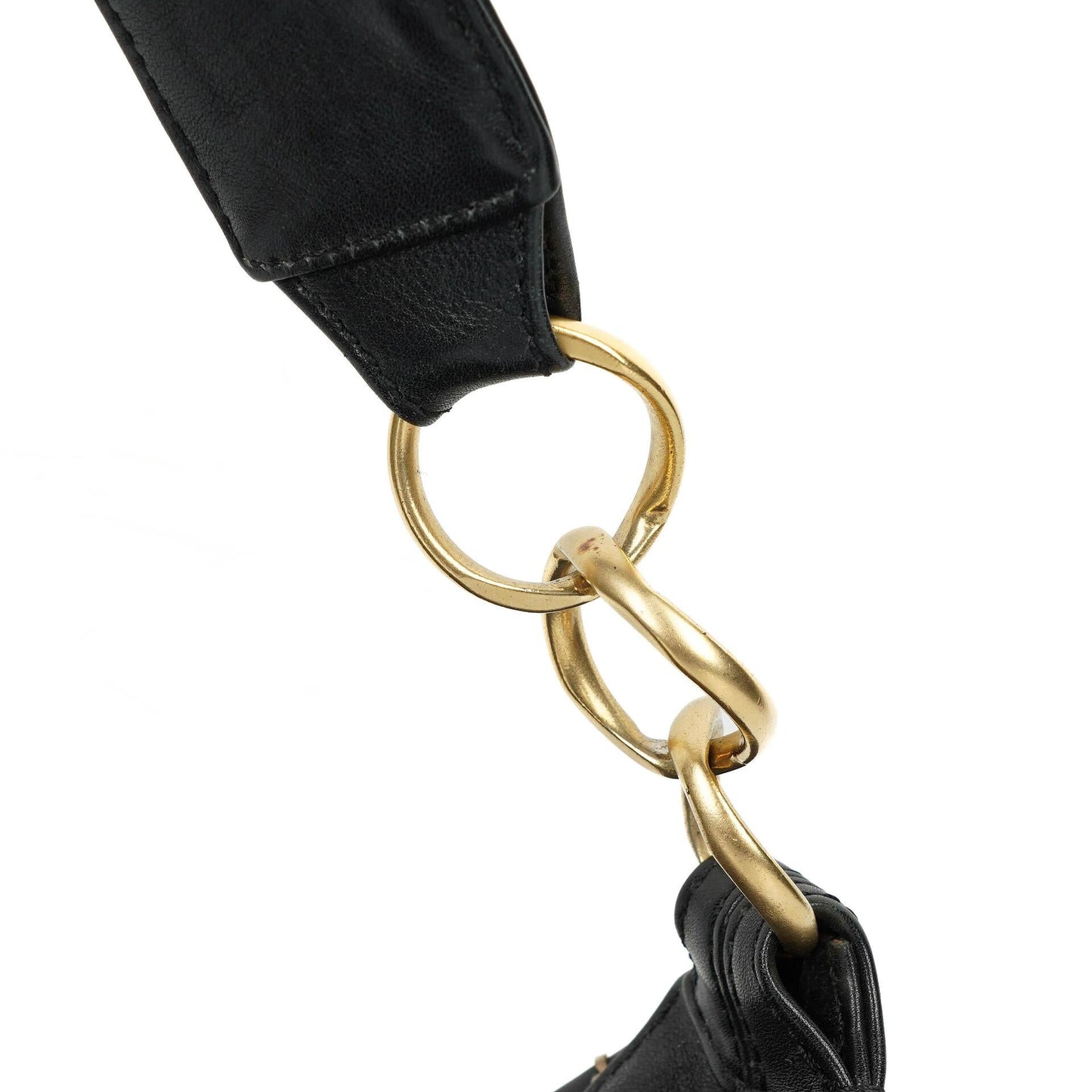 Chanel Wild Stitch Black Quilted Leather CC Shoulder Bag With Gold-Tone Hardware