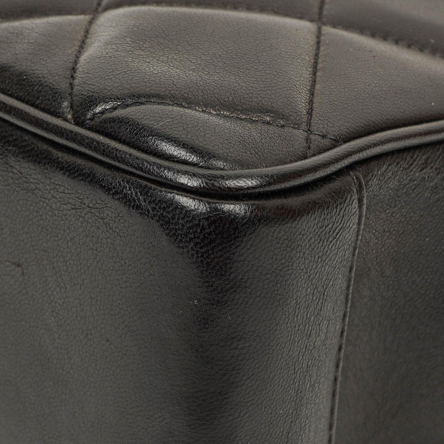 Chanel XL CC Logo Black Quilted Leather Tote Bag