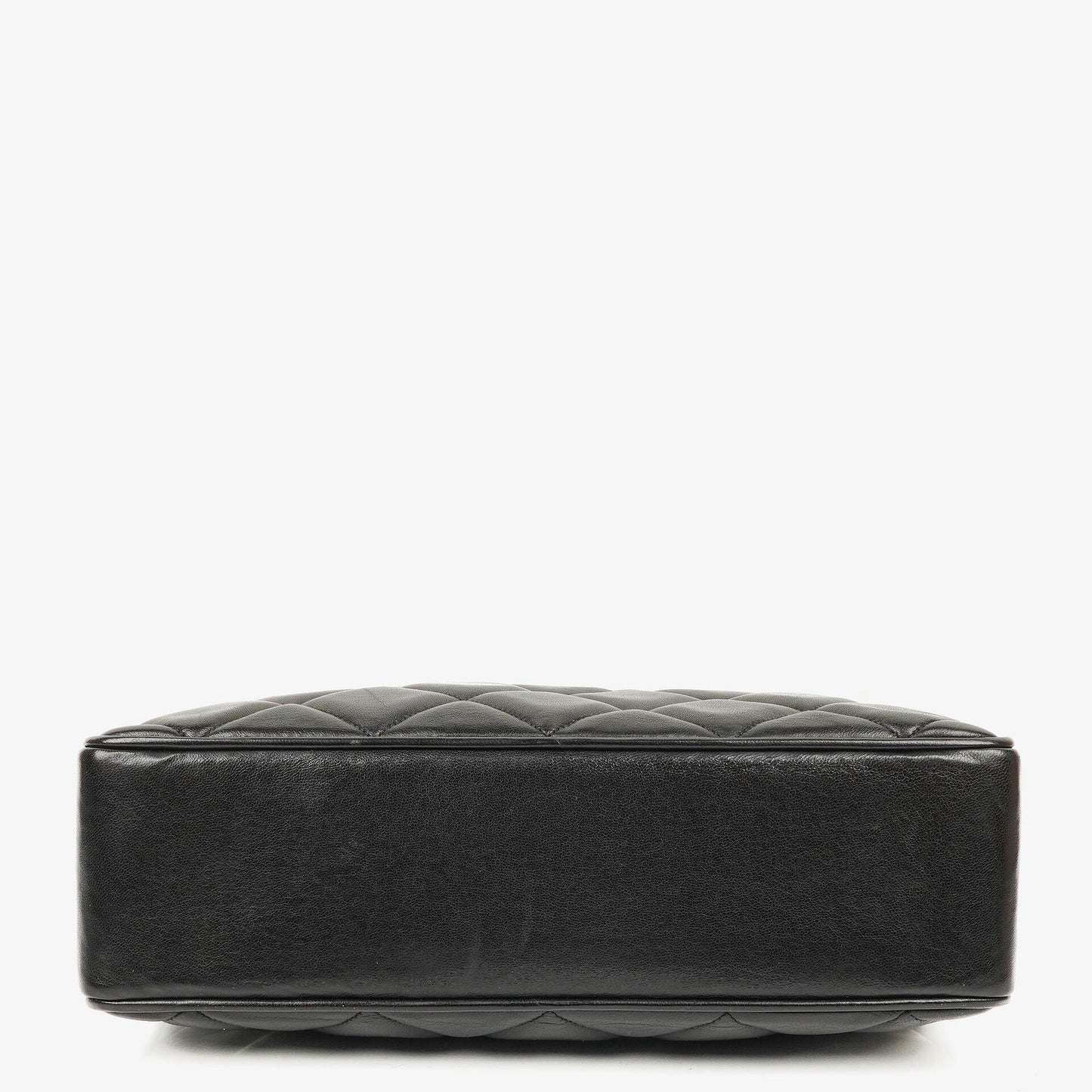 Chanel XL CC Logo Black Quilted Leather Tote Bag