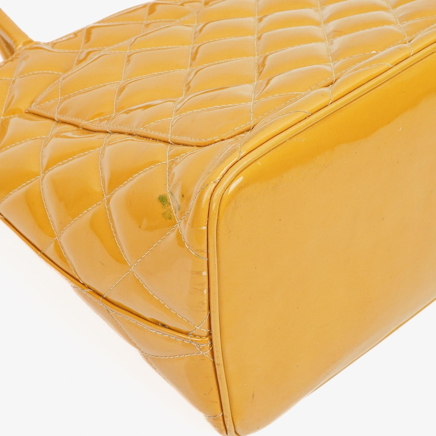 Chanel Yellow Patent Leather Medallion Tote Bag