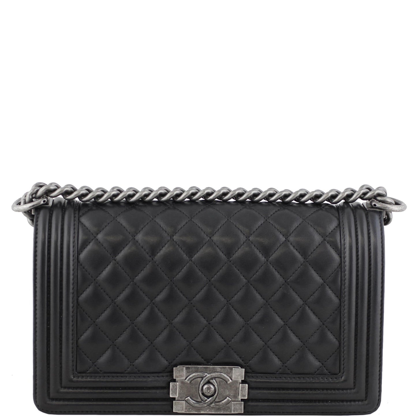Chanel Boy Bag Old Medium | Black 24 Series