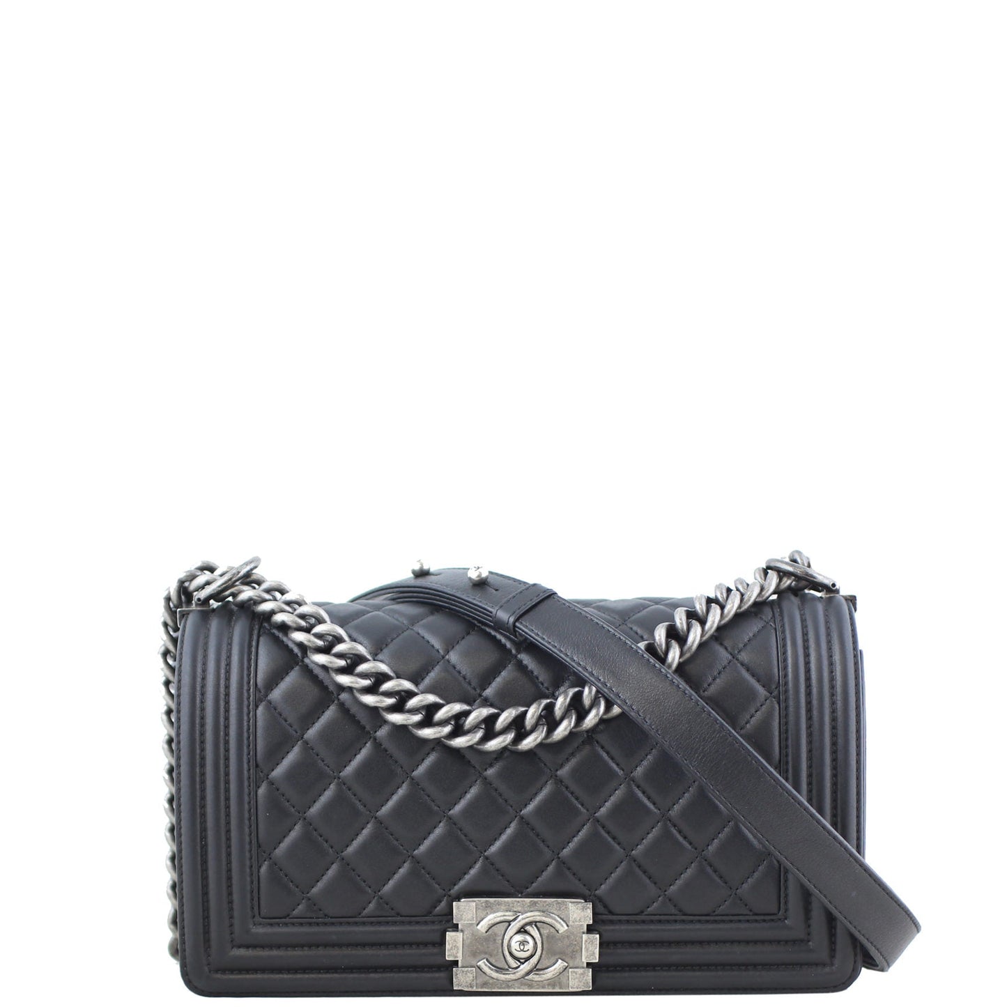 Chanel Boy Bag Old Medium | Black 19 Series