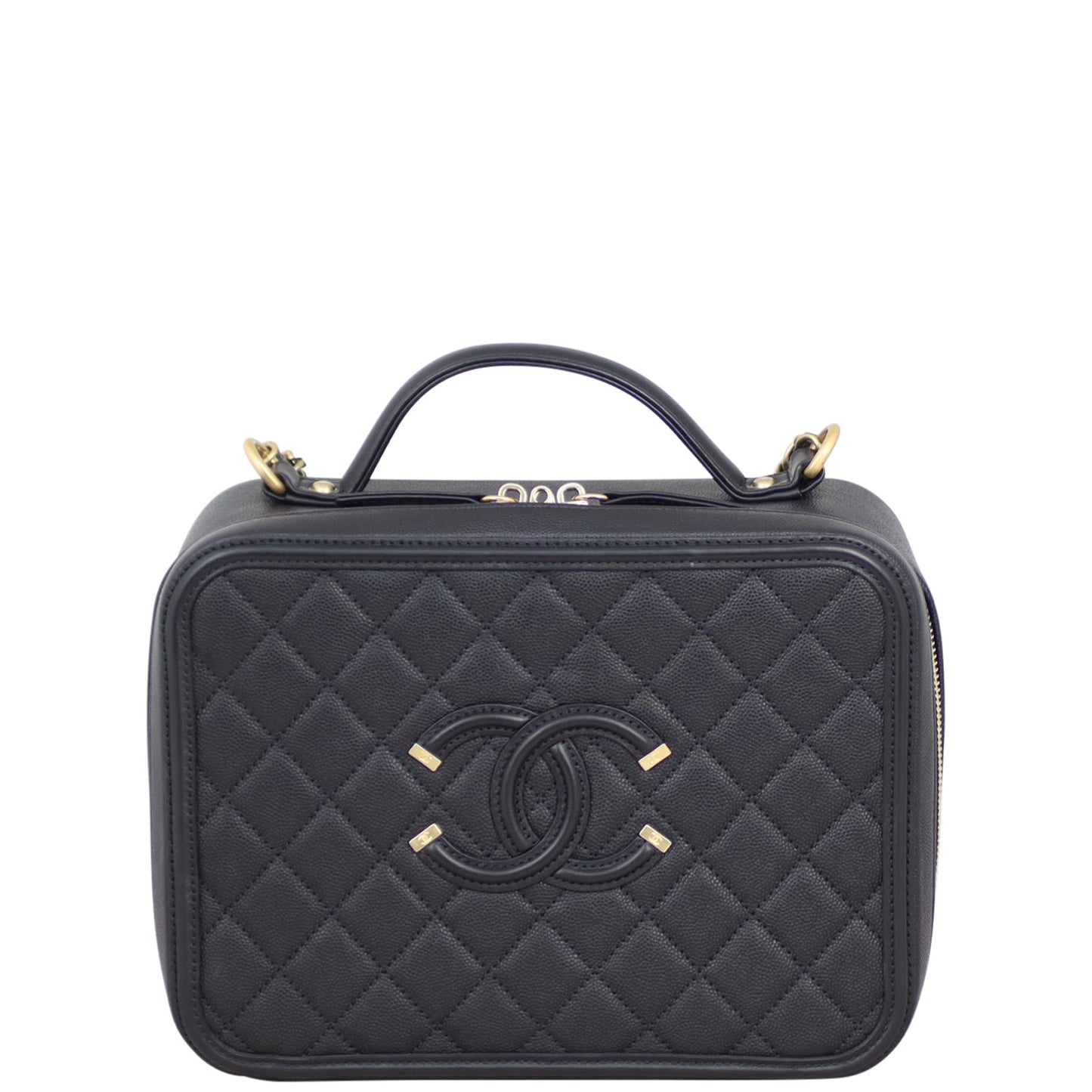 Chanel CC Filigree Vanity Case Large