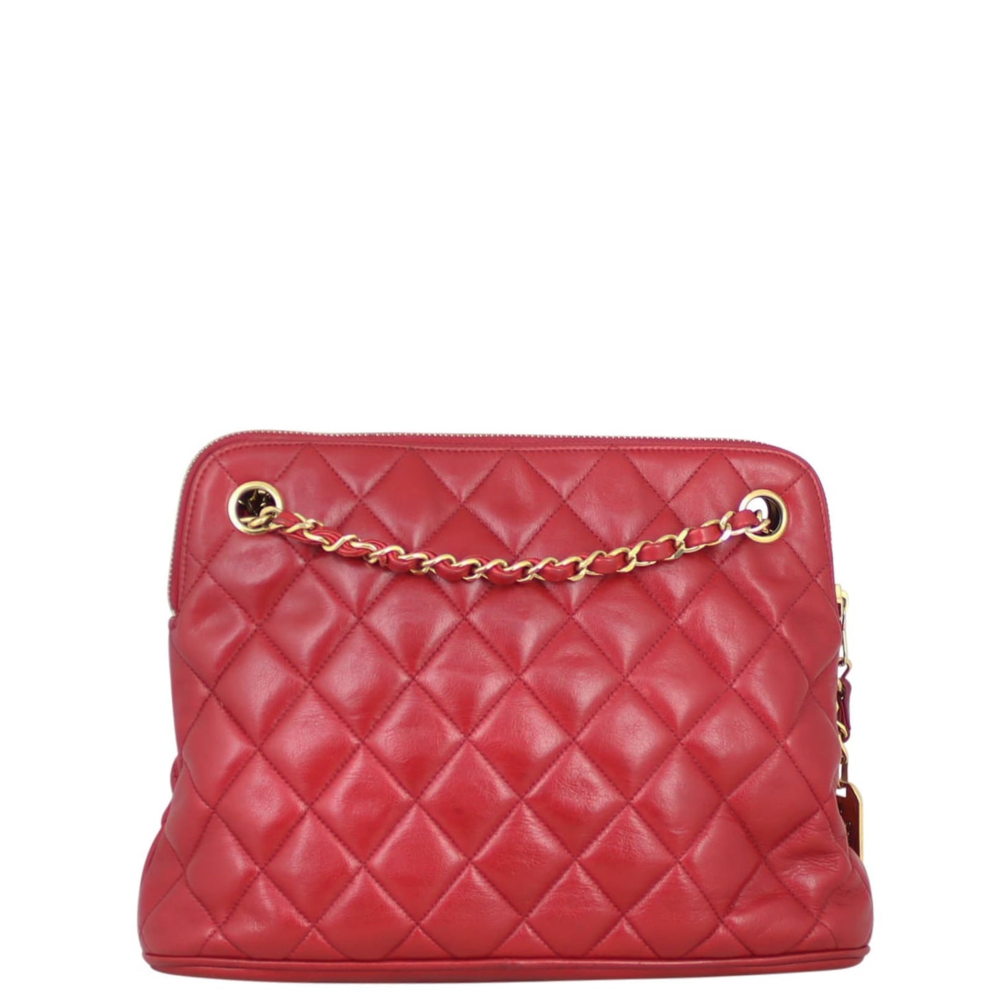 Chanel CC Quilted Tote Bag | Deep Red