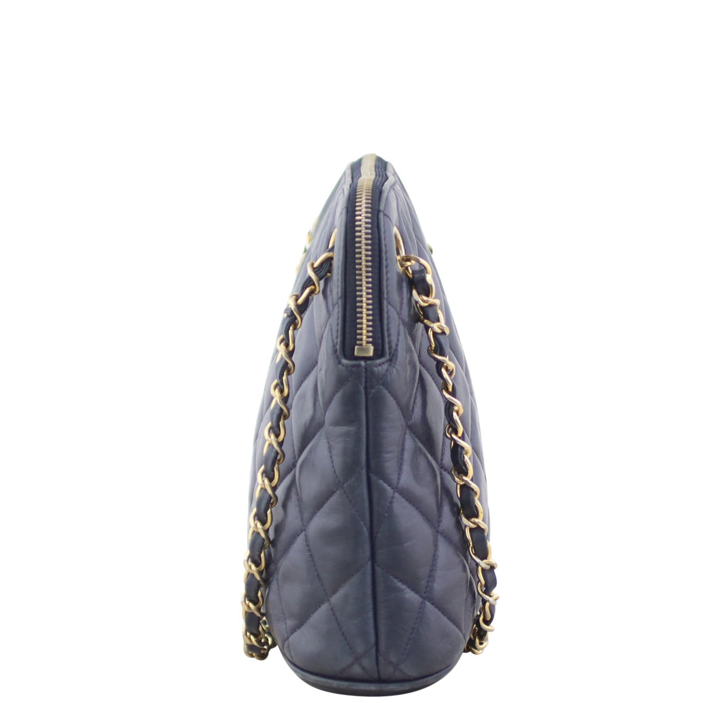 Chanel CC Quilted Tote Bag | Navy Blue