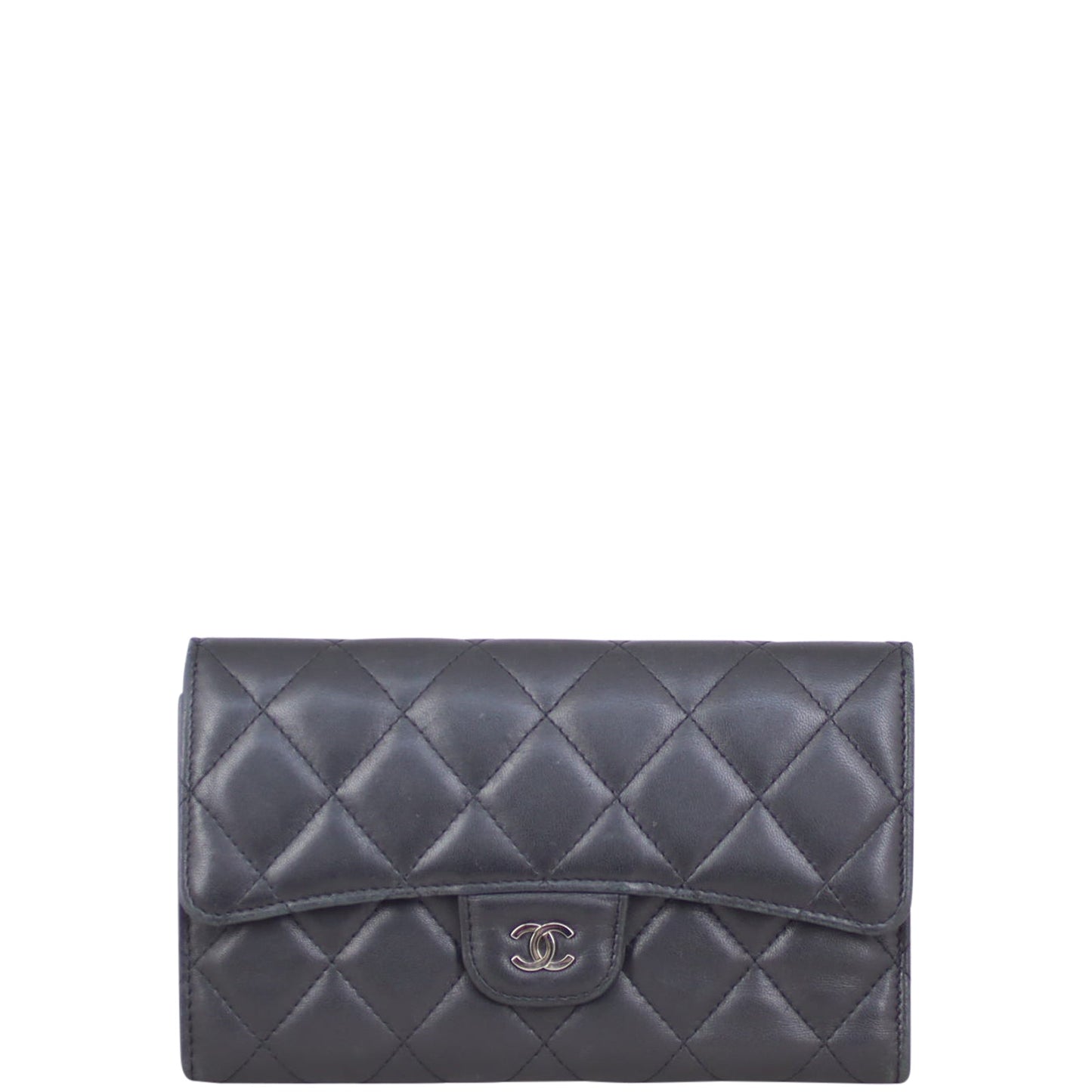 Chanel Classic Flap Wallet | Diamond Silver Hardware