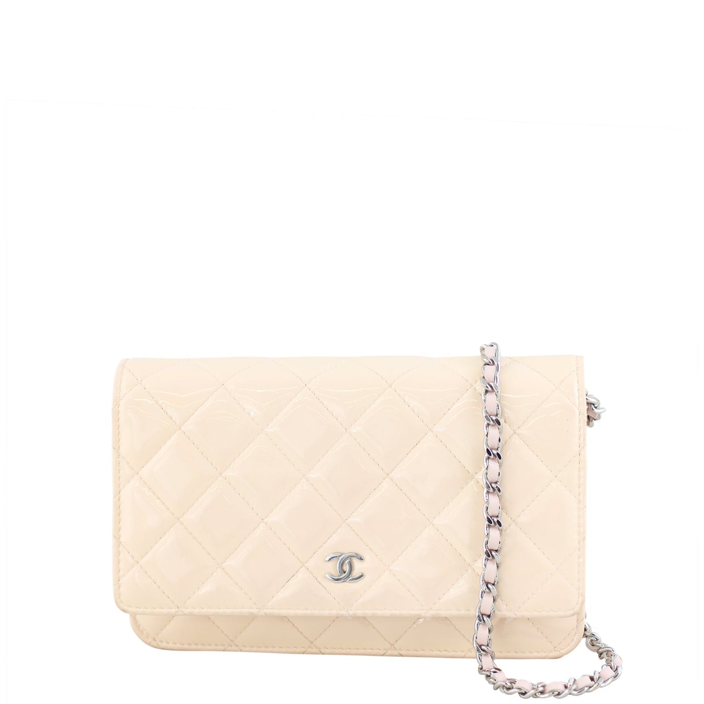 Chanel Classic Wallet on Chain | Shell Pink Silver Hardware