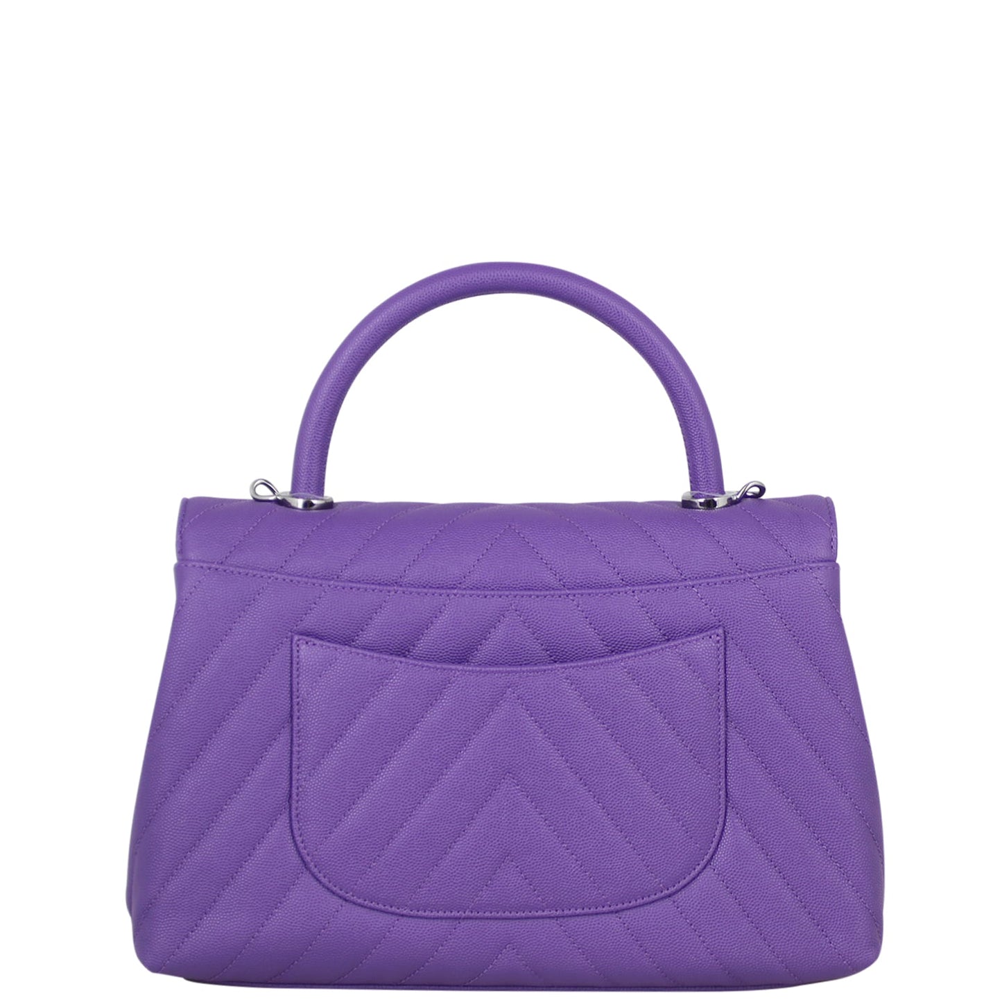 Chanel Coco Top Handle Medium Bag | Rich Purple
