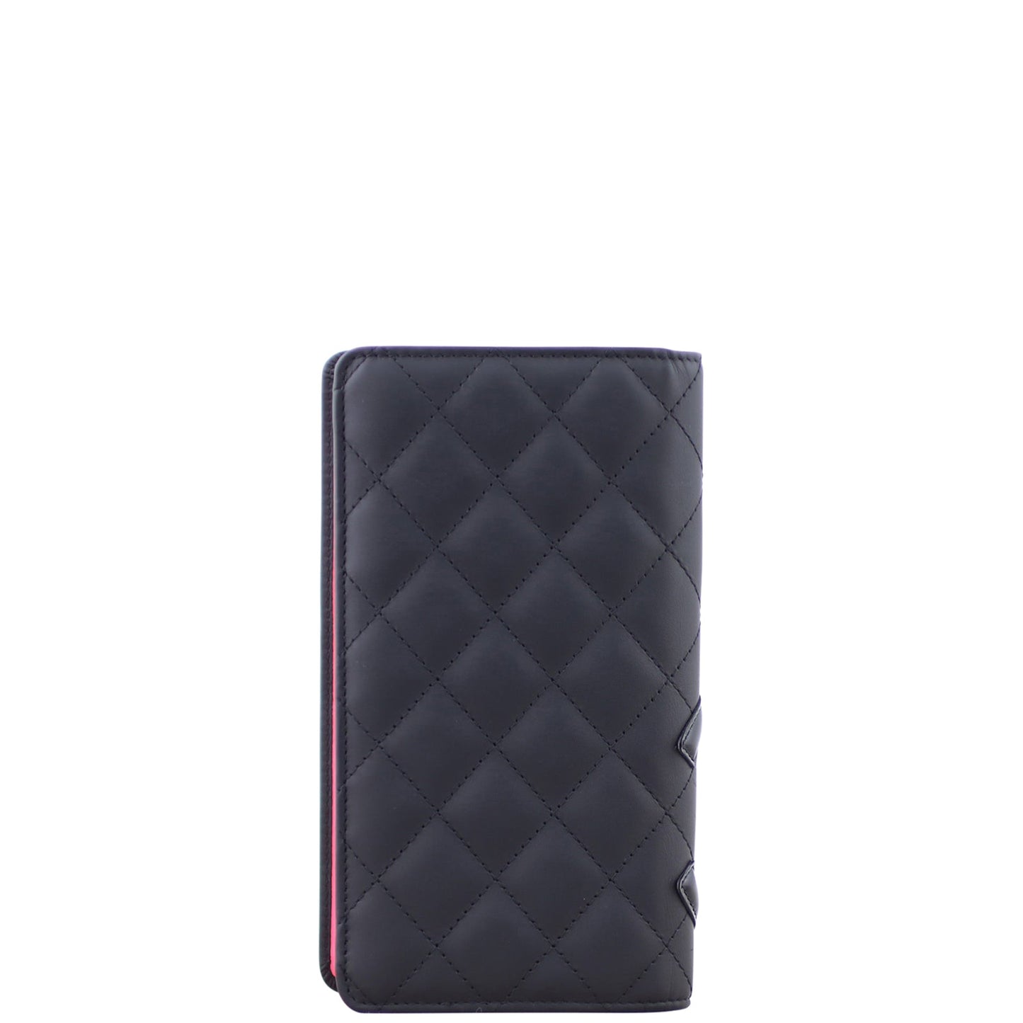 Chanel Ligne Cambon Yen Wallet | Black Silver Hardware