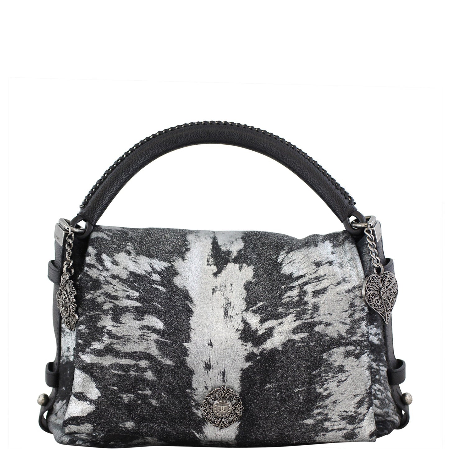 Chanel Metallic Pony Hair Top Handle Bag