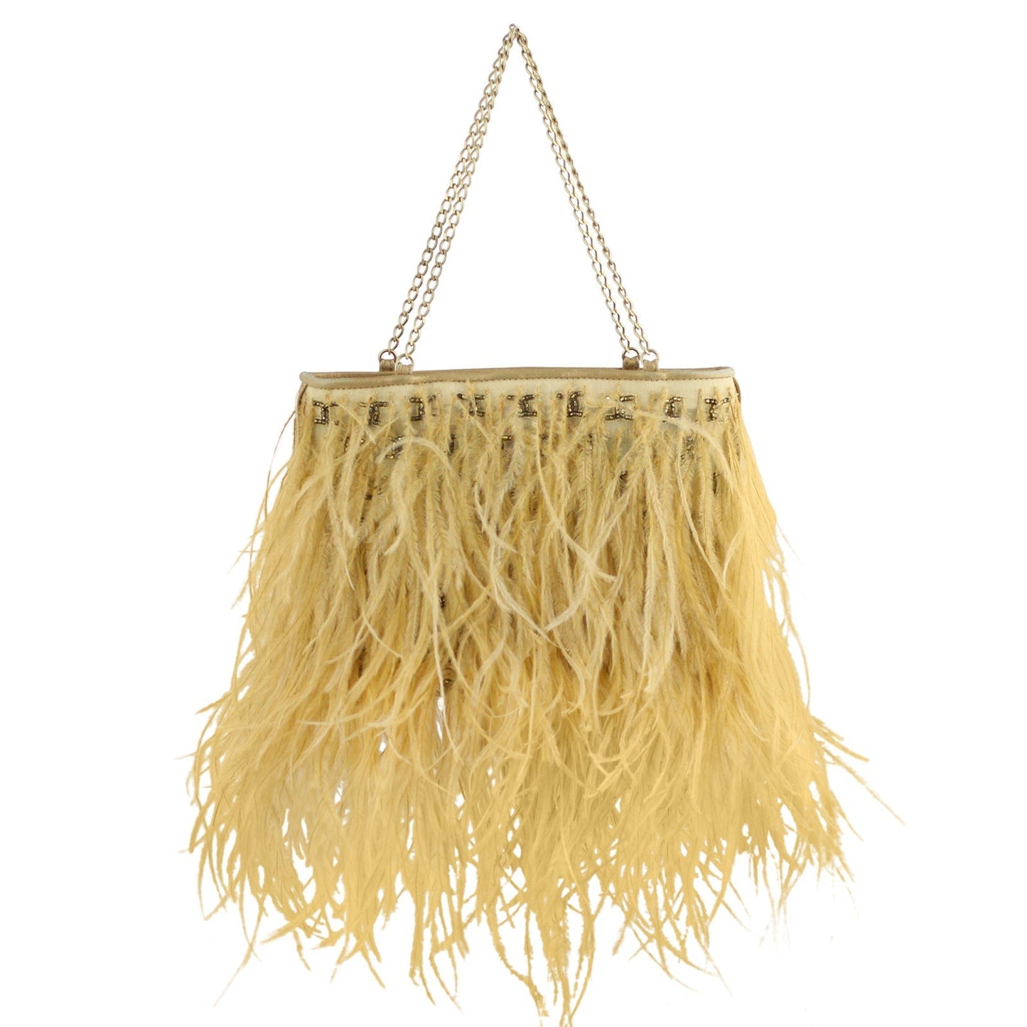 Chanel Vintage Ostrich Feather Evening Bag