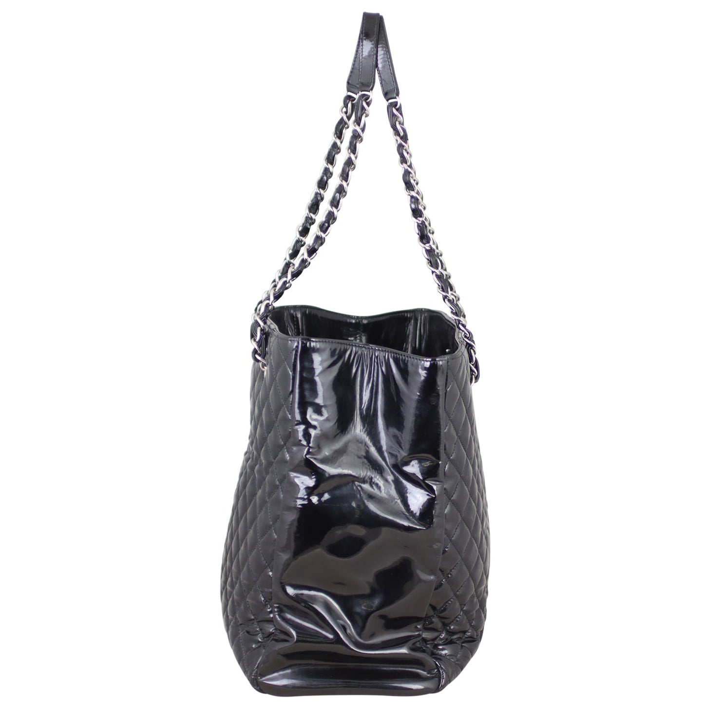 Chanel Quilted Patent Leather Tote